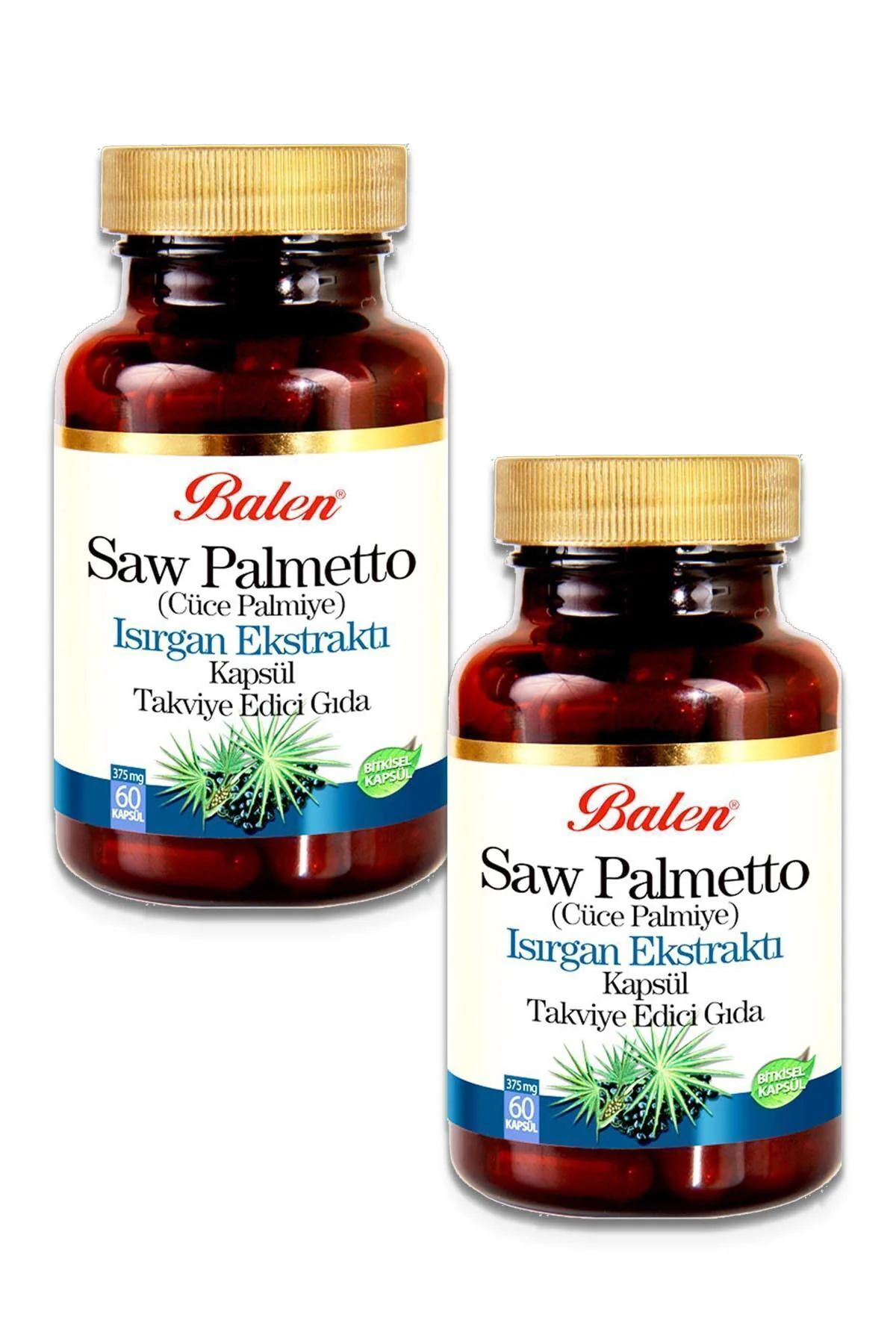Saw Palmetto Isırgan Ekstraktı Çinko 375mg 60 Kapsül X 2 Adet