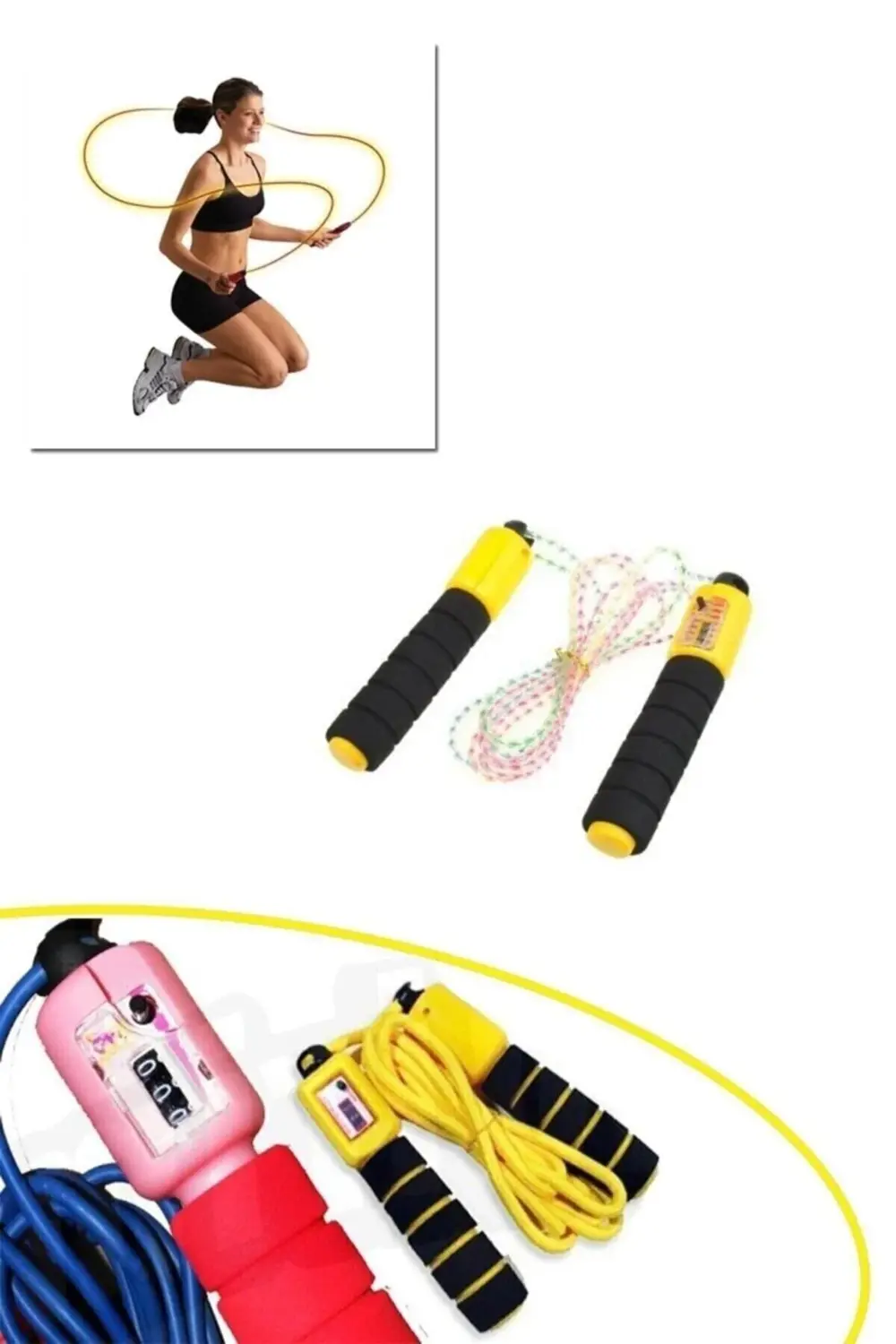 Sayaçlı Atlama Ipi Çocuklar Ve Yetişkinler Için 2,5 mt Uzunluk Ay