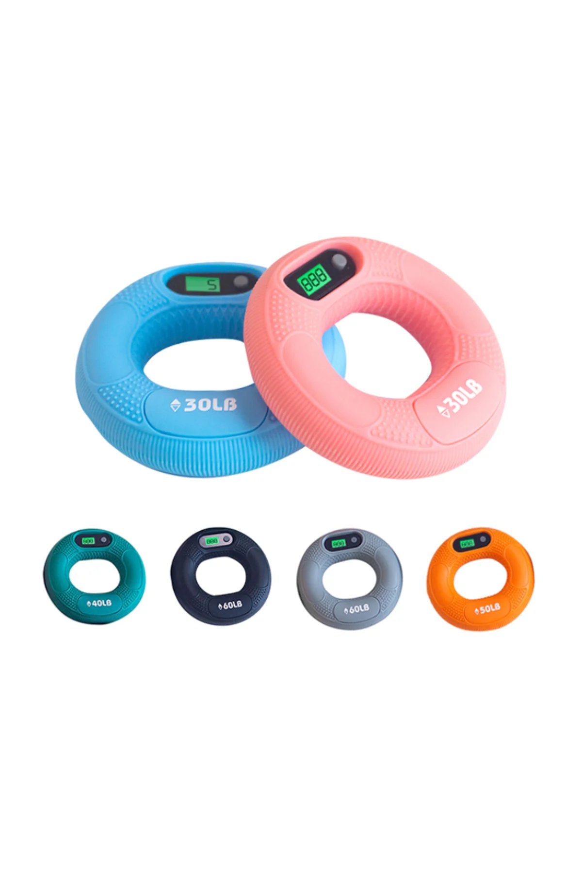 Sayaçlı El Güçlendirme Halkası - Akıllı Egzersiz Aleti - 30 LB - Görsel 2