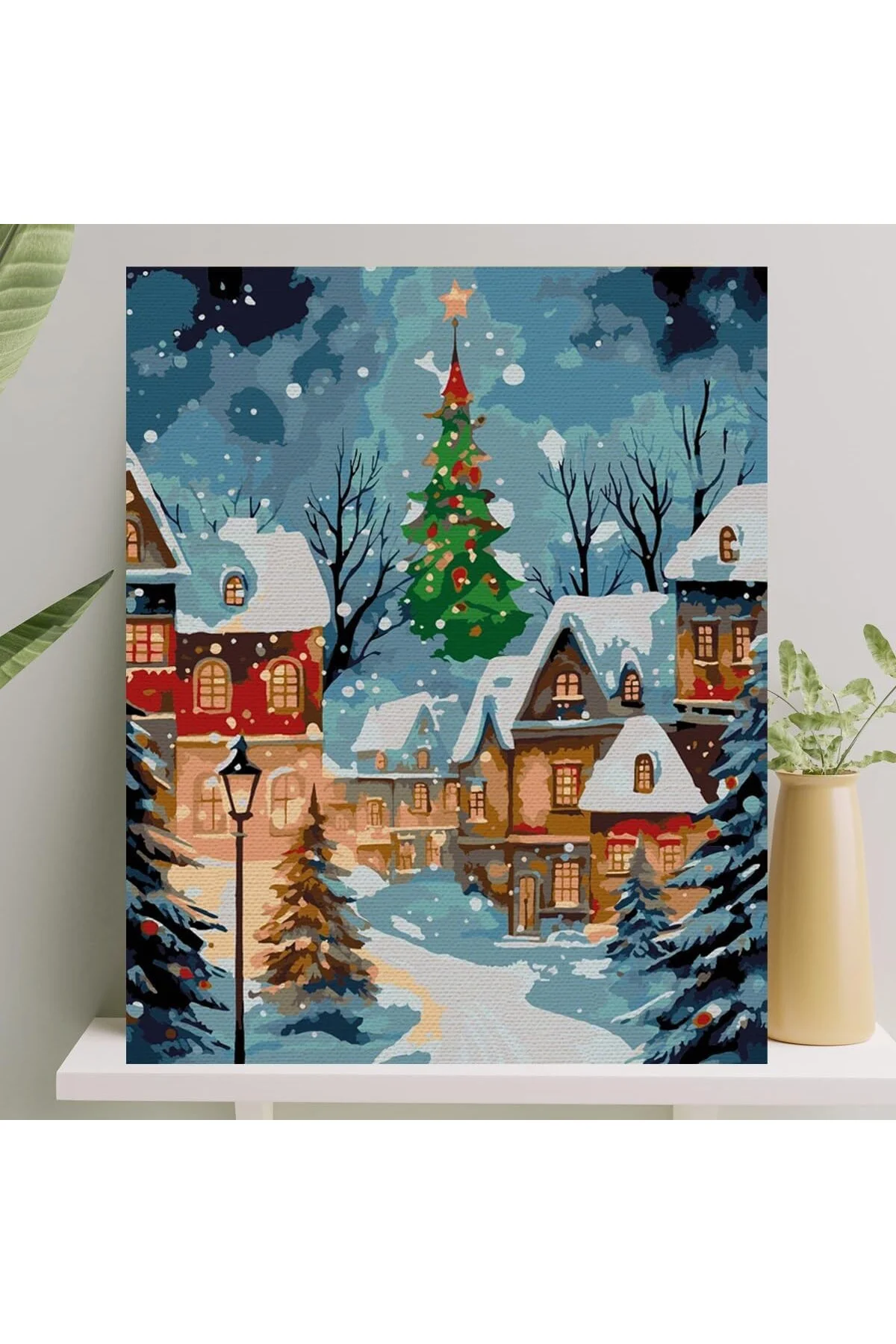 Sayılarla Boyama Tuval Seti Fırça Boya Dahil (Çıtalı) 40x50 CM - 