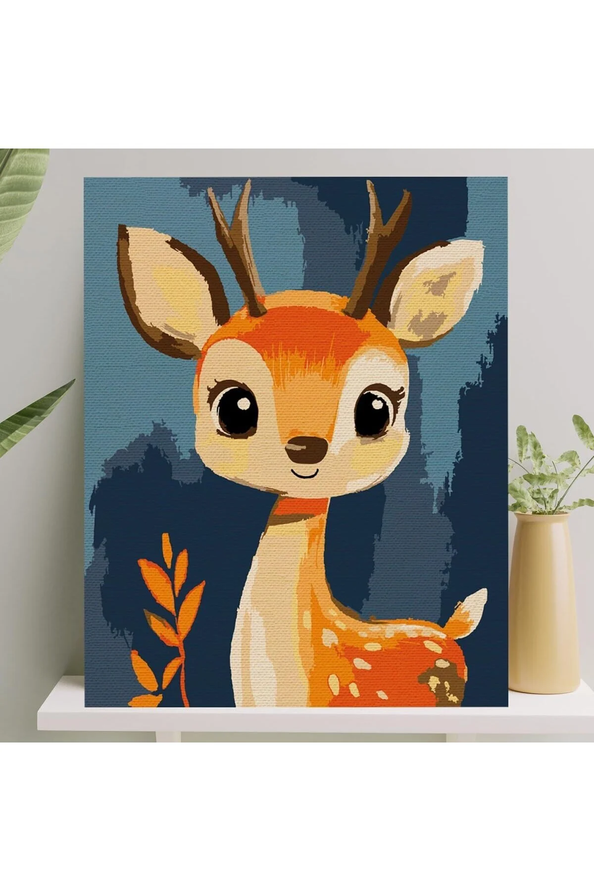 Sayılarla Boyama Tuval Seti Fırça Boya Dahil (Çıtalı) 40x50 CM - 