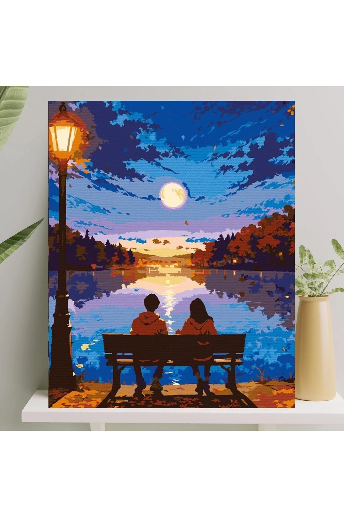 Sayılarla Boyama Tuval Seti Fırça Boya Dahil (Çıtalı) 40x50 CM - 