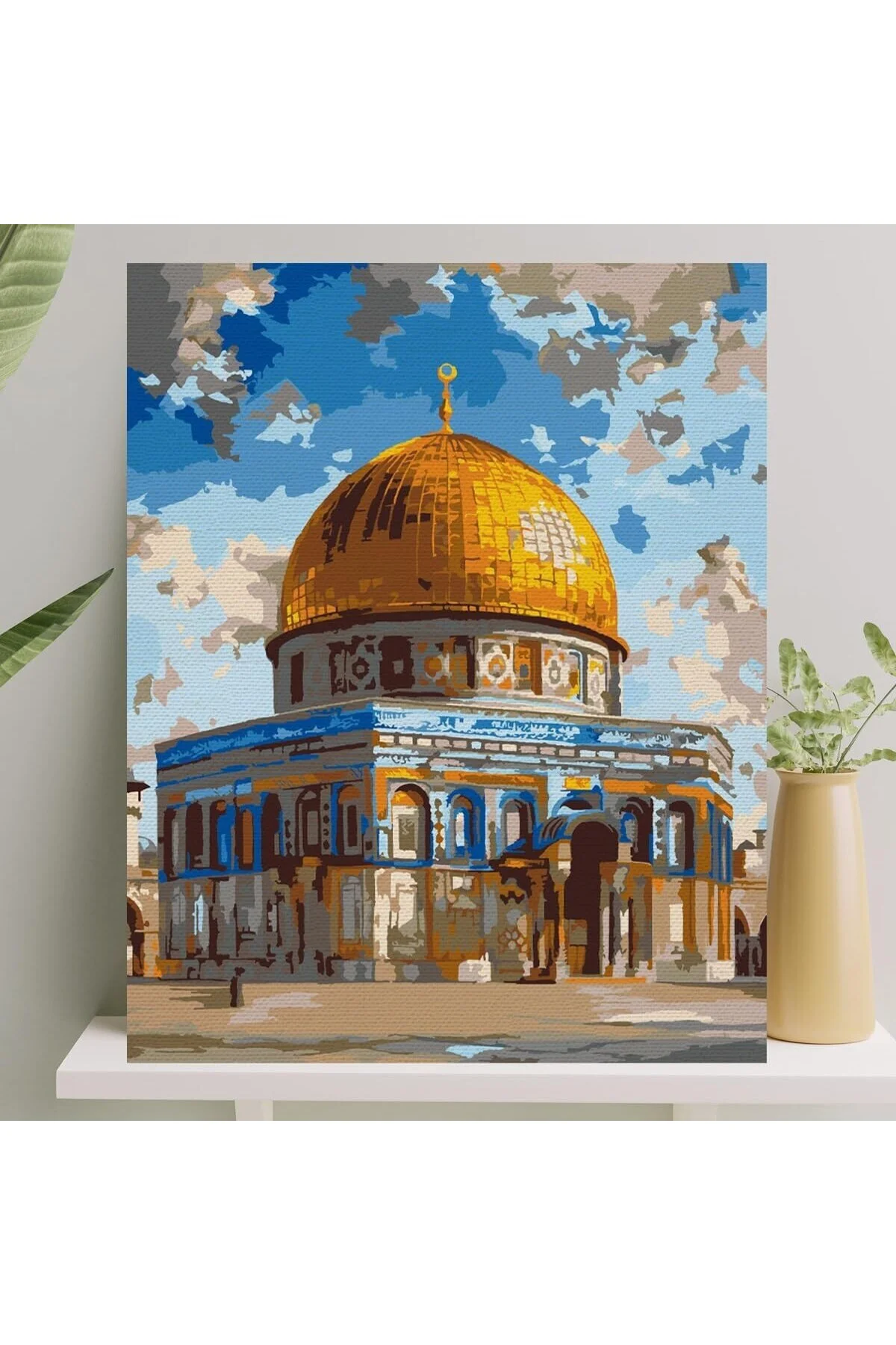 Sayılarla Boyama Tuval Seti Fırça Boya Dahil (Çıtalı) 40x50 CM - 