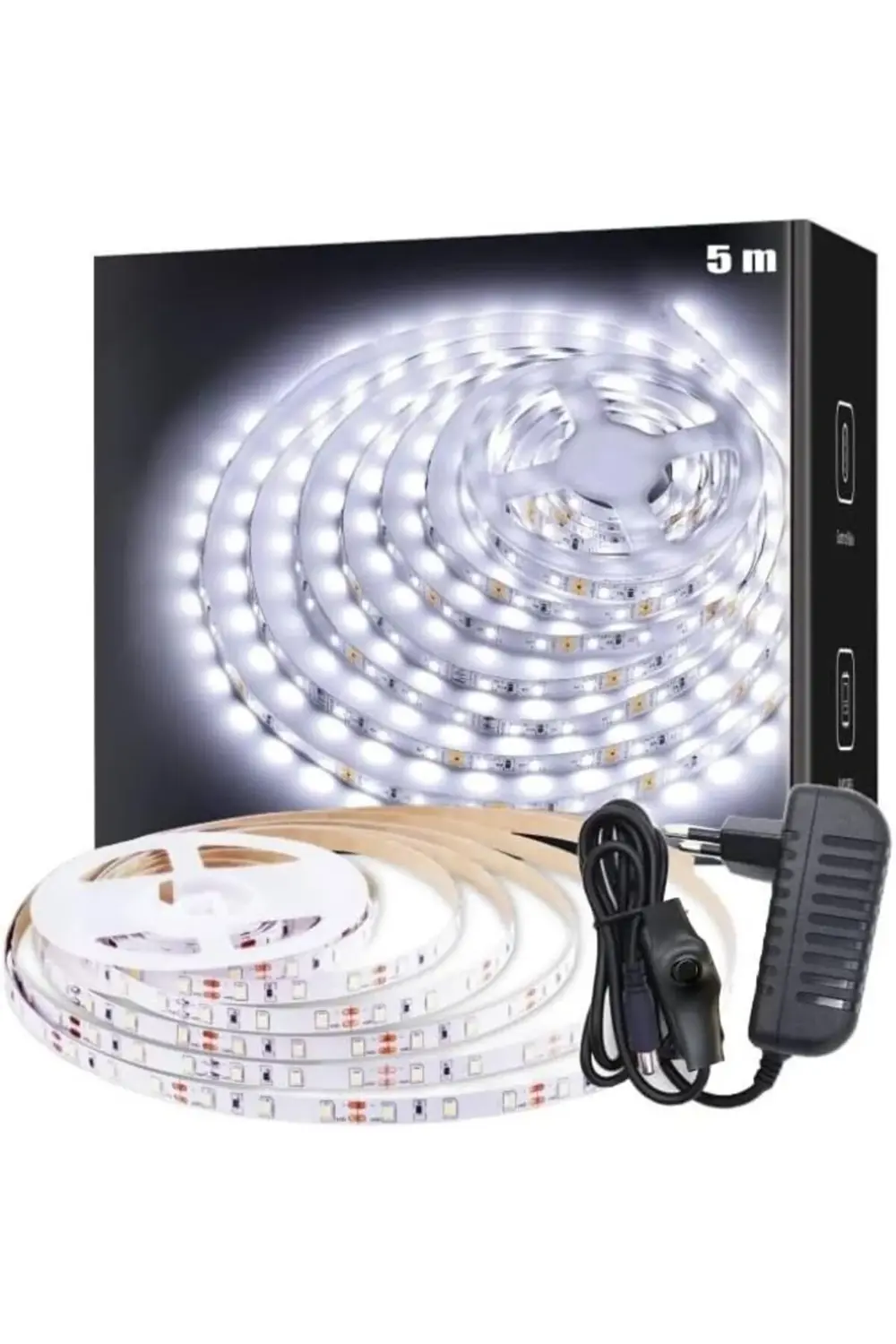 Sb-6501 Şerit Led Işık Aydınlatma Seti Aç/kapa Butonlu, Adaptörlü