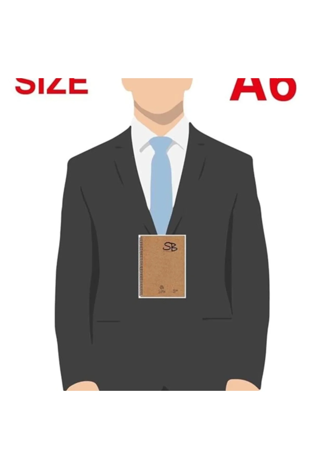 SB A6 Ekstra Hafif Spiralli Okul Defteri Kraft Kapak 140 Sf. ÇİZGİLİ 70 Yp