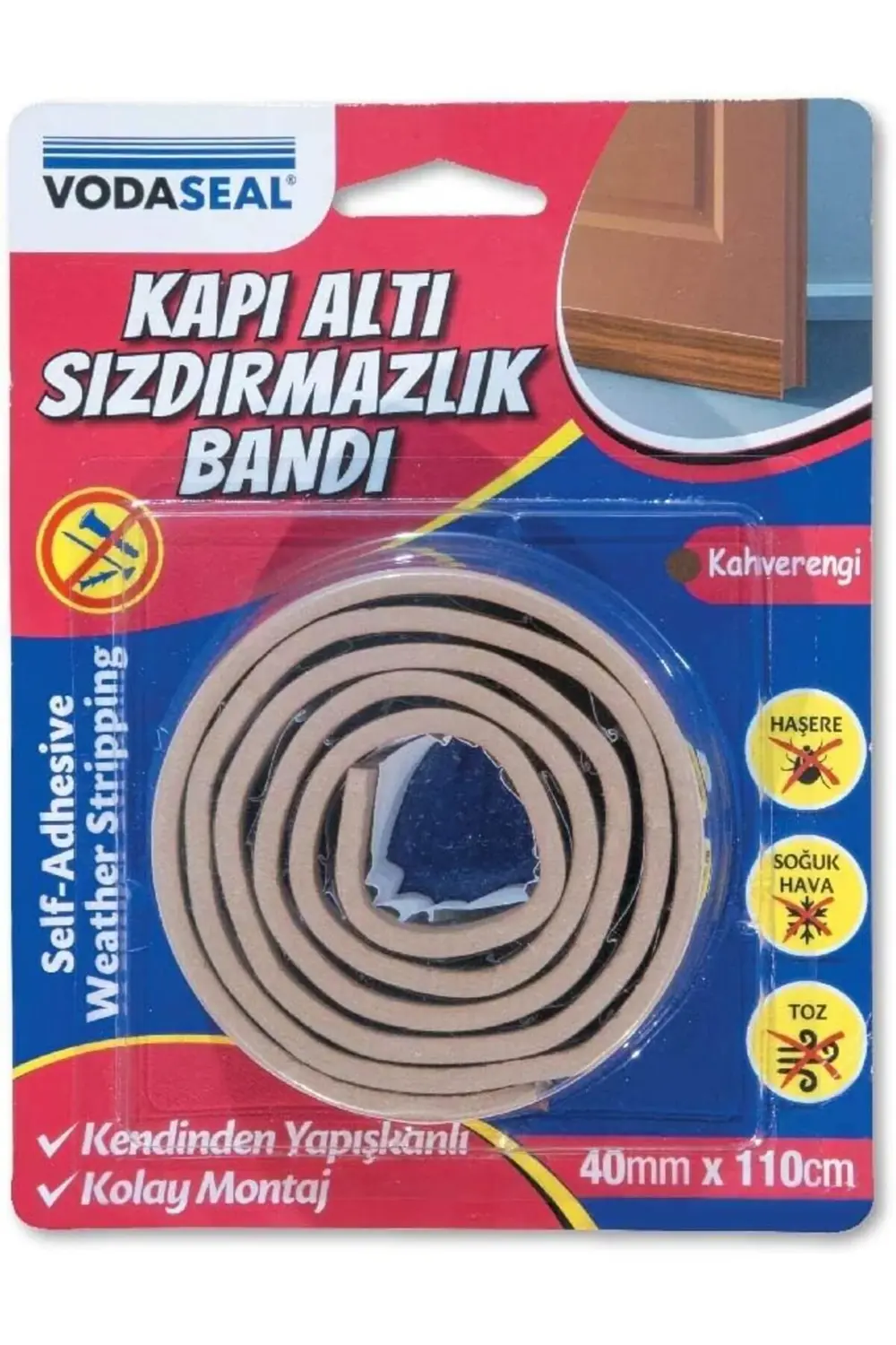 sblx Kapı Altı Sızdırmaz Bant, Kahverengi, 40mmx110cm shpwax 9863