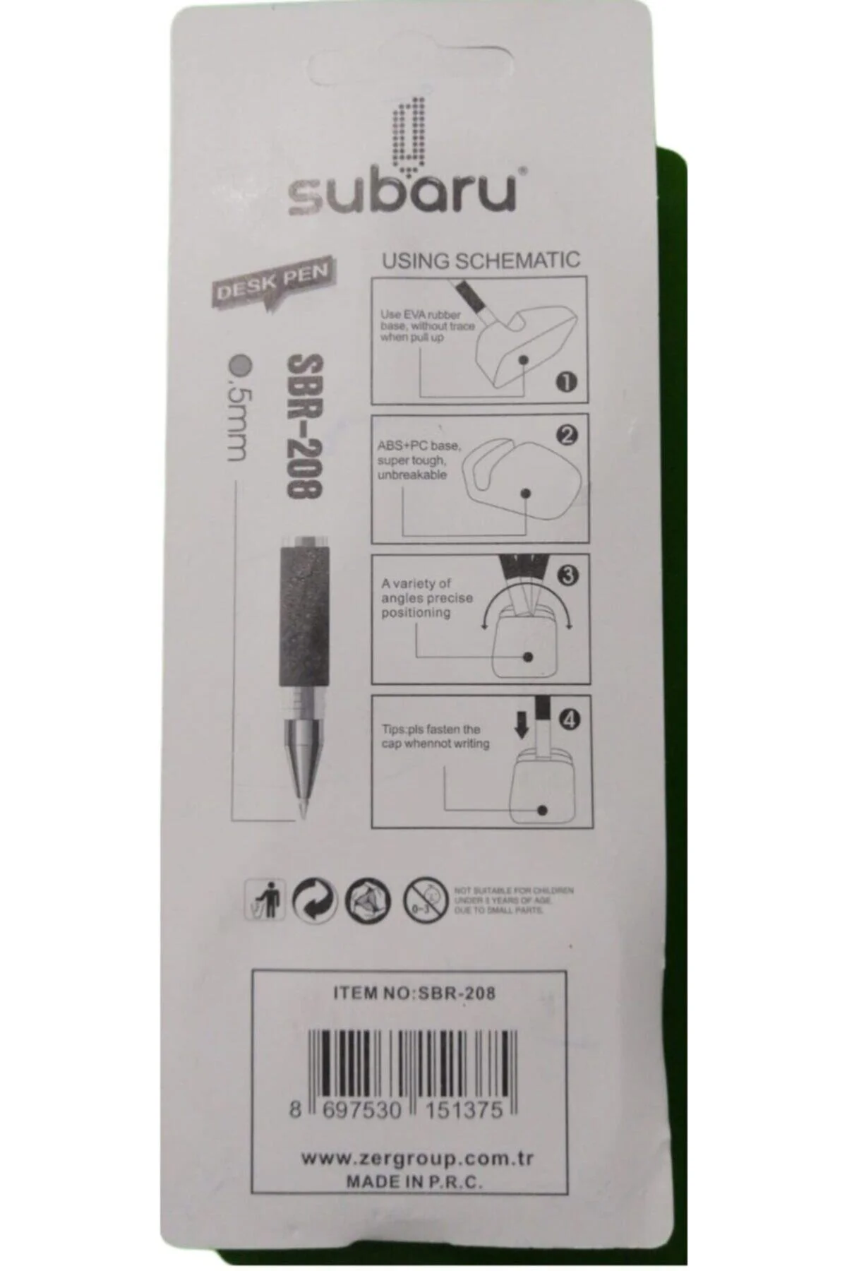 Sbr-208 0.5mm Siyah Zincirli Masa Üzeri Tükenmez Kalem