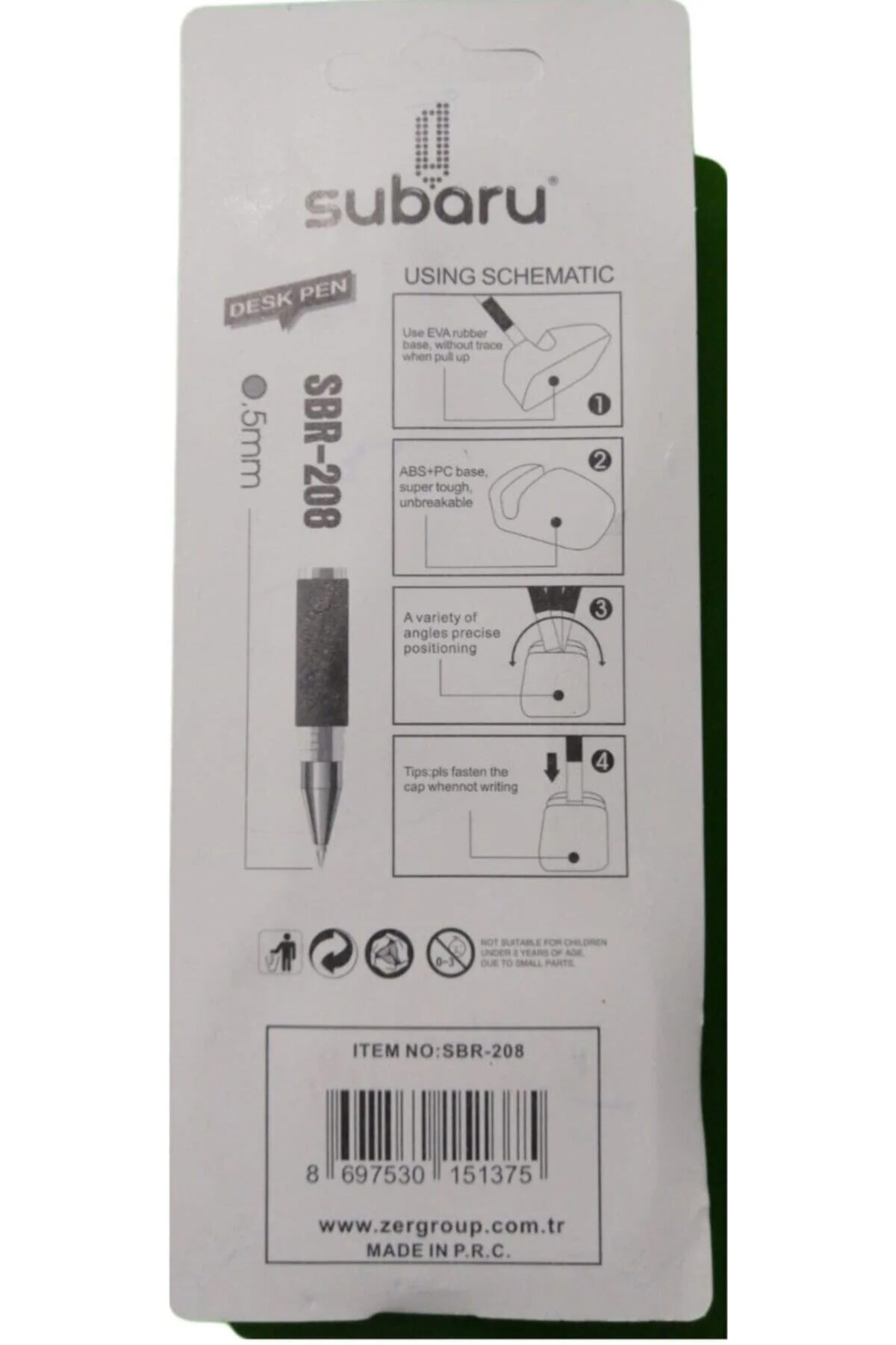 Sbr-208 0.5mm Siyah Zincirli Masa Üzeri Tükenmez Kalem