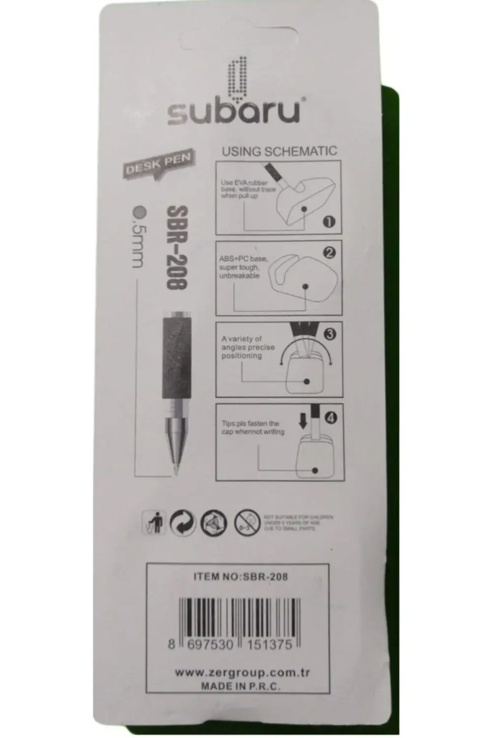 Sbr-208 0.5mm Siyah Zincirli Masa Üzeri Tükenmez Kalem