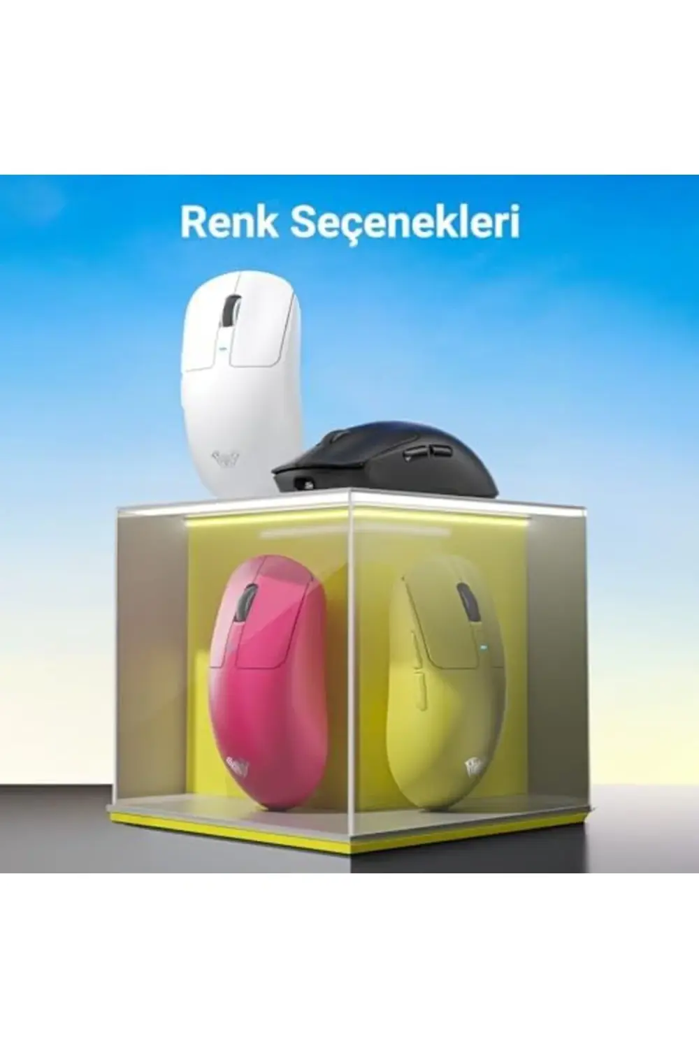 SC680 26000DPI 7 Tuşlu Kablosuz Optik Gaming Oyuncu Mouse Pembe 1