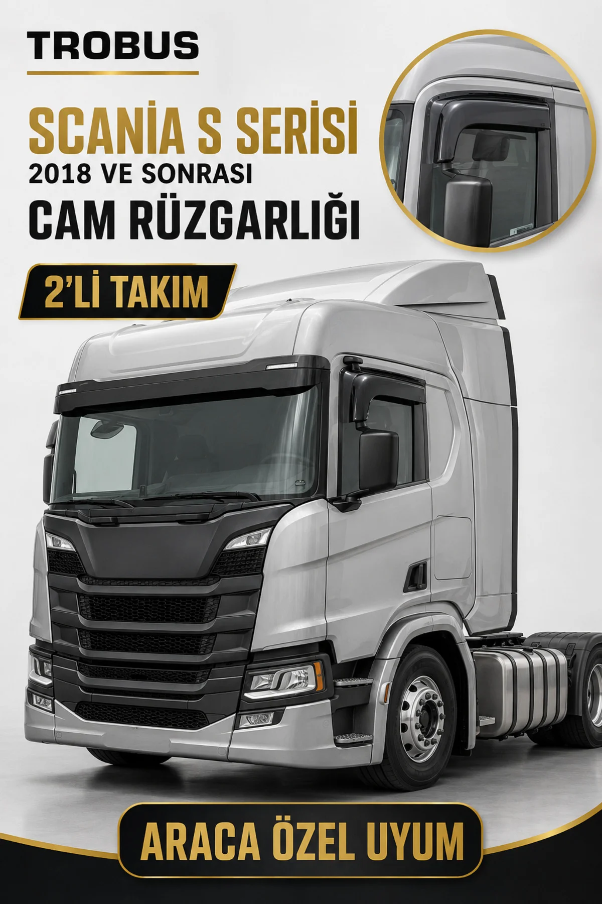 Scania S Serisi Kamyon / Tır 2018 ve Sonrası Mügen Cam Rüzgarlığı (2'li) Fiyatı, Yorumları ve Özellikleri