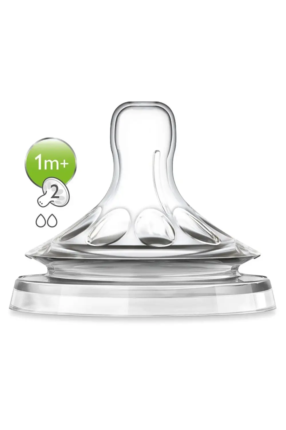 Scf042/27 Natural Silikon Biberon Emziği 2Li 1+ Ay 2 Delikli