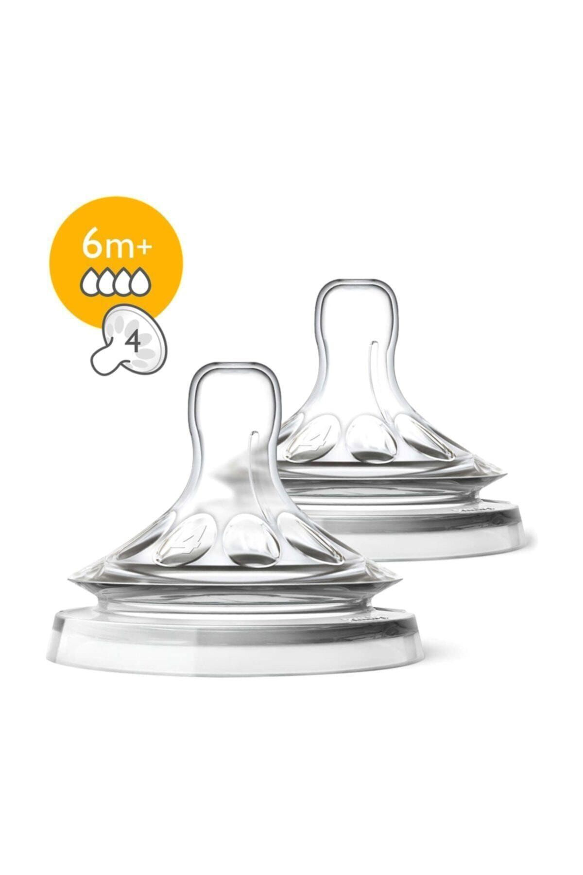 Philips Avent Scf044/27 Natural 6M+ 4 Damla Biberon Emziği 2'Li