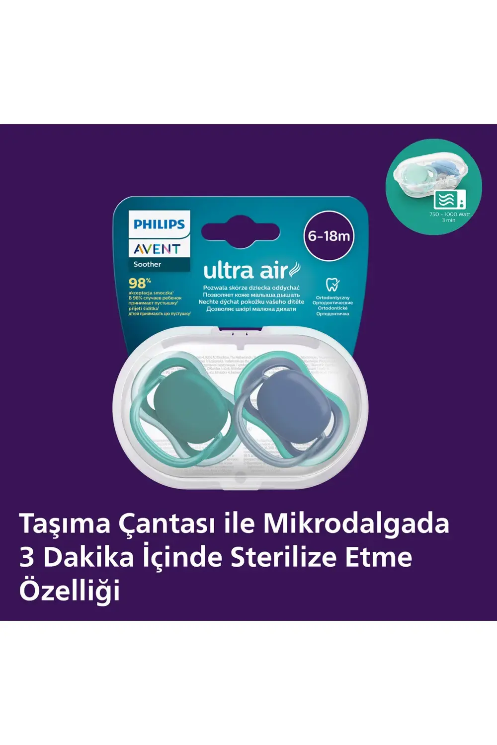Scf085/31 Ultra Air Emzik 6-18 Ay 2'li Paket Indigo