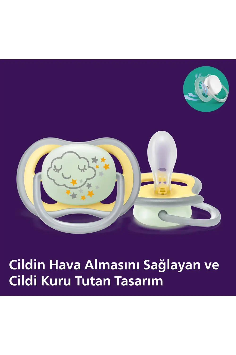 SCF376/01 Ultra Air Nighttime Karanlıkta Parlar Gece Emziği 18Ay+