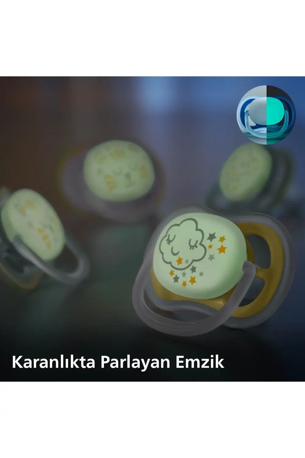 SCF376/01 Ultra Air Nighttime Karanlıkta Parlar Gece Emziği 18Ay+