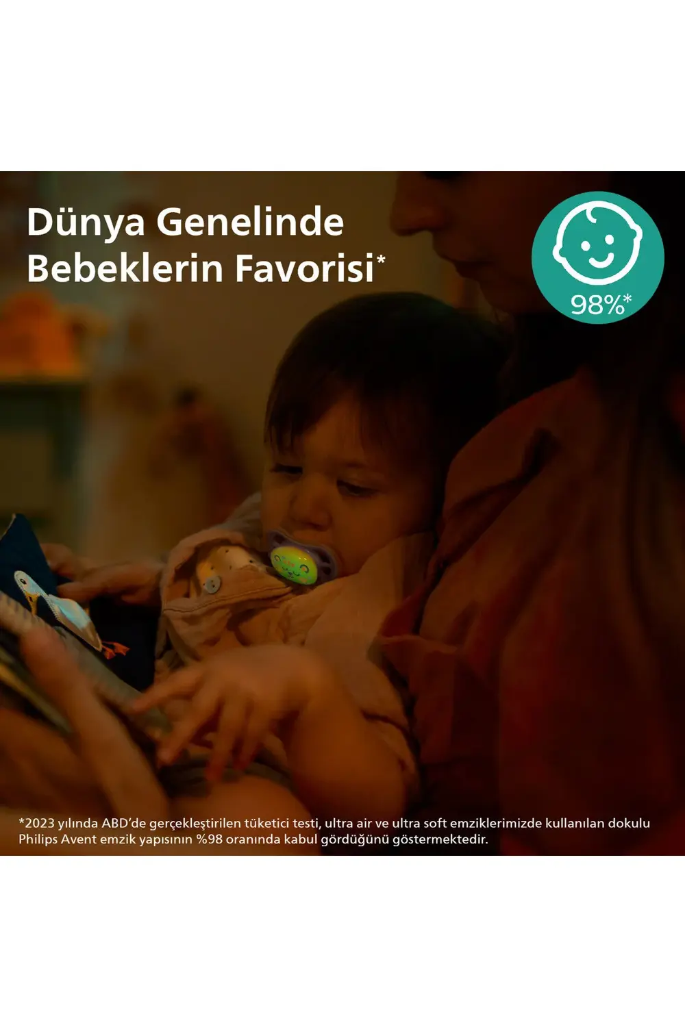 SCF376/01 Ultra Air Nighttime Karanlıkta Parlar Gece Emziği 18Ay+