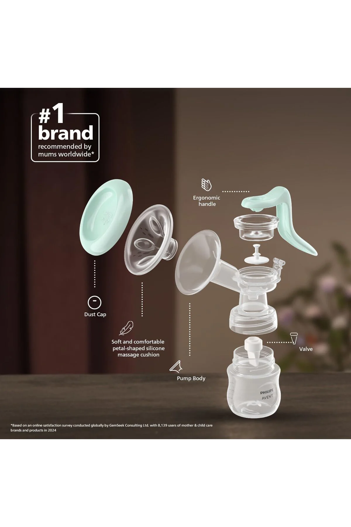 SCF417/11 Manuel Göğüs Pompası 125 ml Biberonlu Ergonomik Silikon Masaj Yastıklı Fiyatı, Yorumları ve Özellikleri