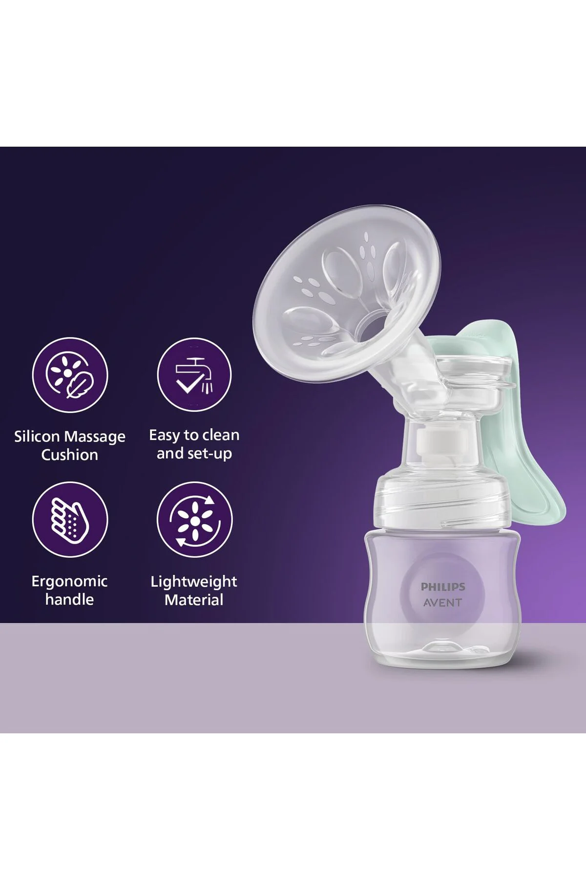 SCF417/11 Manuel Göğüs Pompası 125 ml Biberonlu Ergonomik Silikon Masaj Yastıklı Fiyatı, Yorumları ve Özellikleri