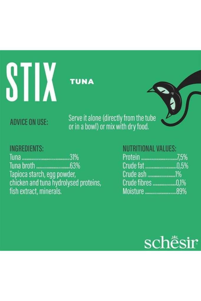 Schesir Cat Stix Ton Balıklı Krema Kedi Ödülü 6x15gr