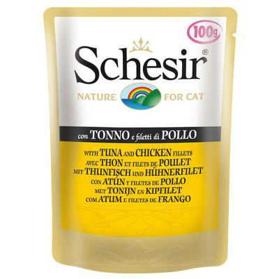 Schesir Jelly Ton Balıklı ve Tavuklu Kedi Konservesi 100 Gr