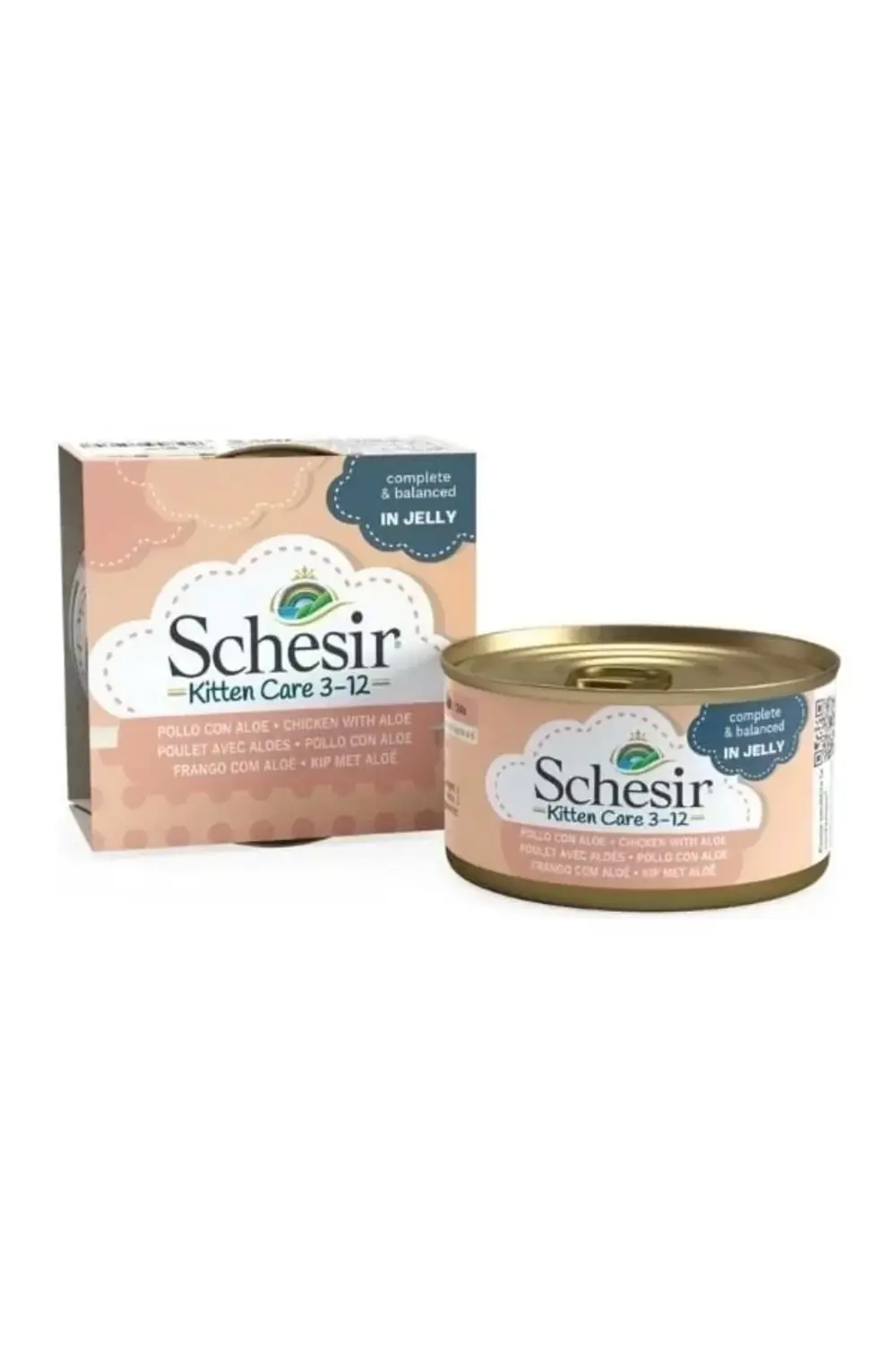 Schesir Kitten Tavuk ve Aloeveralı Yavru Konserve Kedi Maması 85