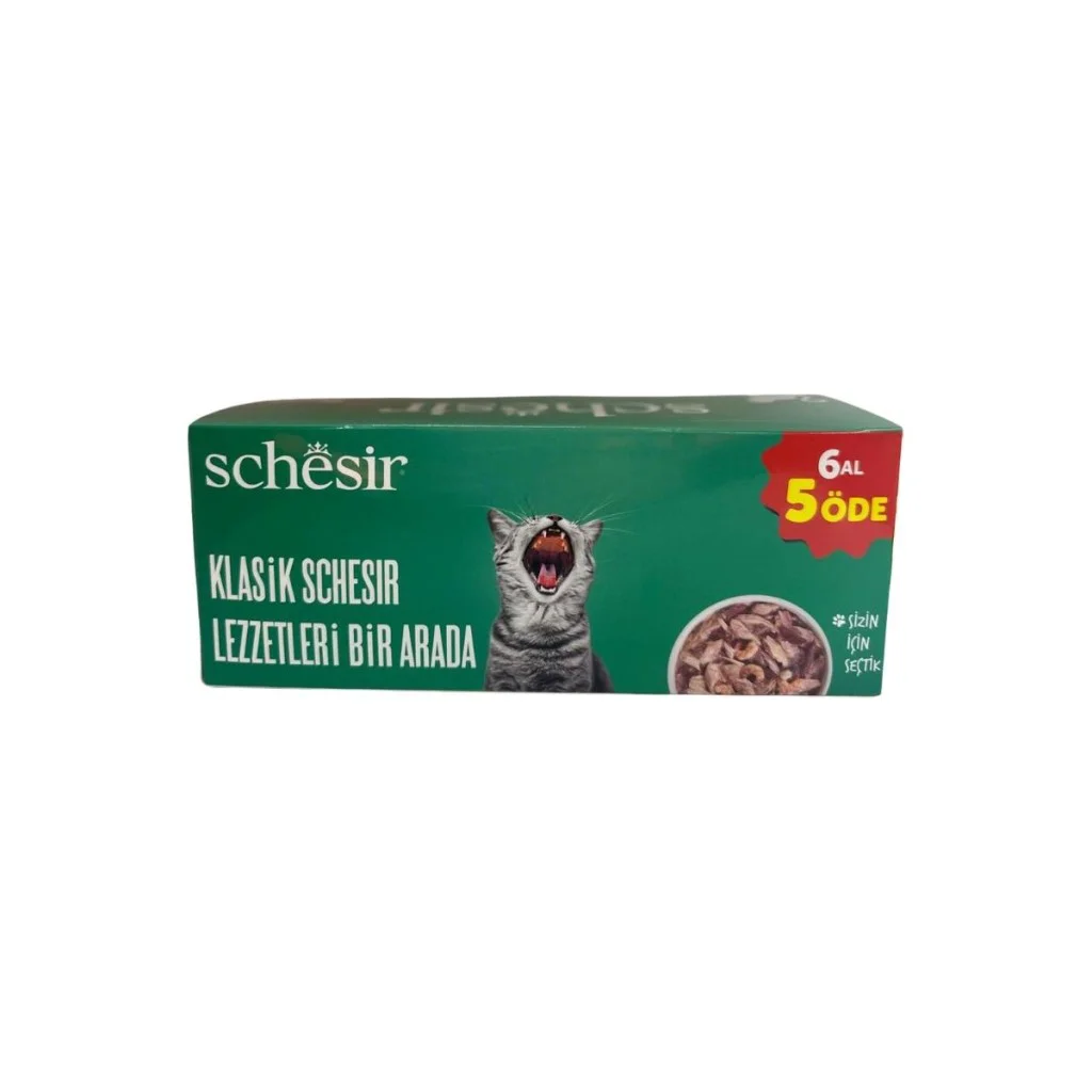 Schesir Multipack Karışık Kedi Yaş Maması 6x85 gr