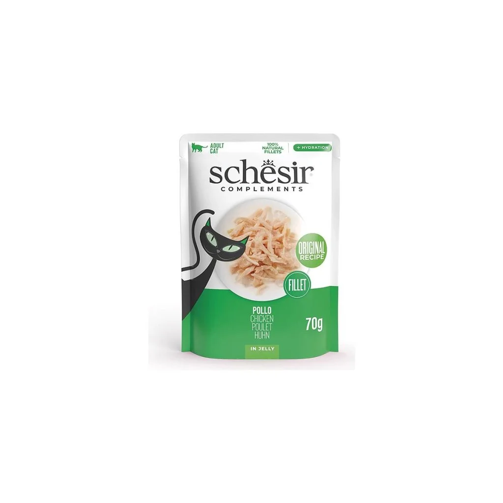 Schesir Pouch Jelly Tavuk Filetolu Jöle İçinde Yetişkin Kedi 70gr