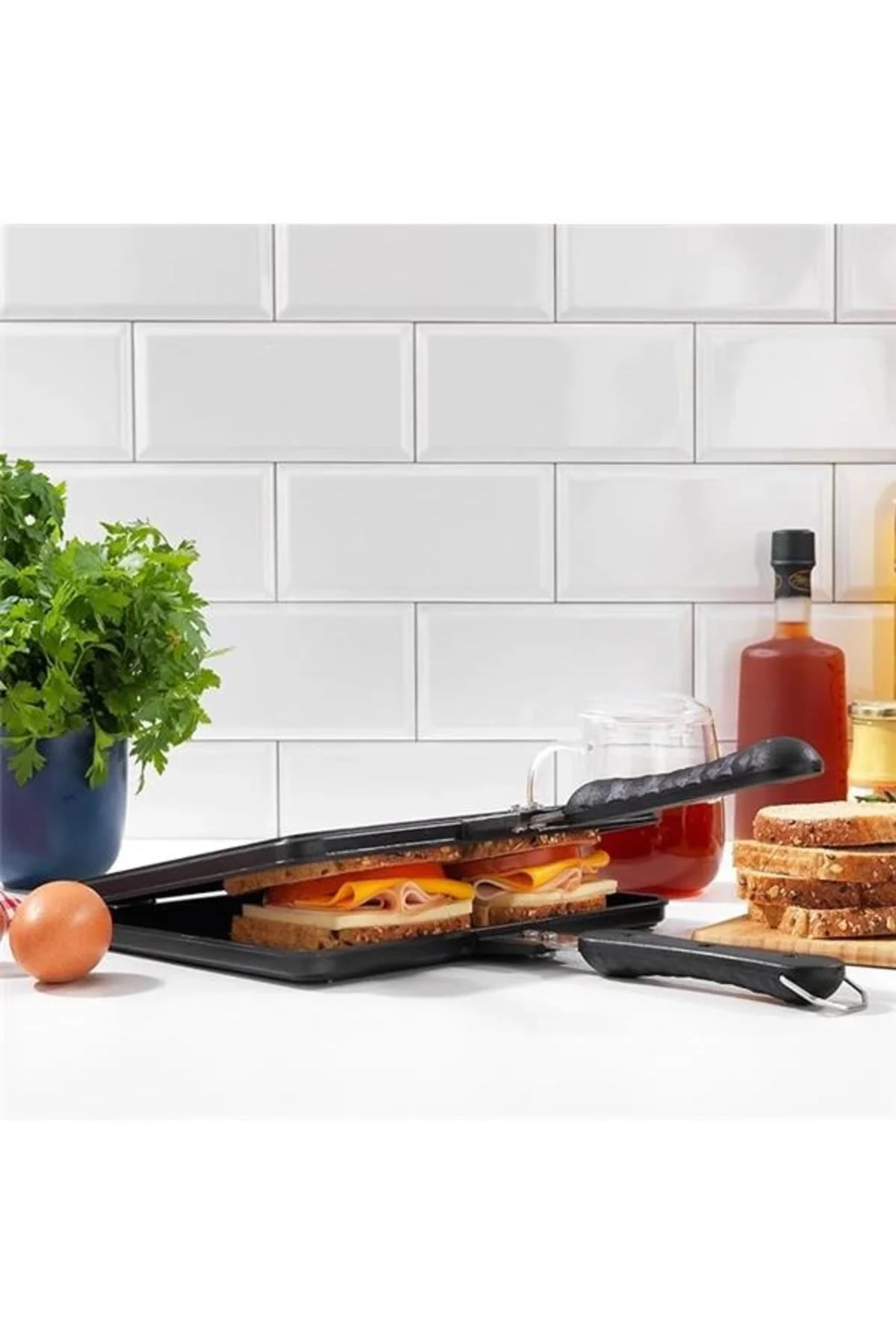 Schäfer Tastemake Döküm Ocak Üstü Tost Izgara 20x26 Cm-2 Parça