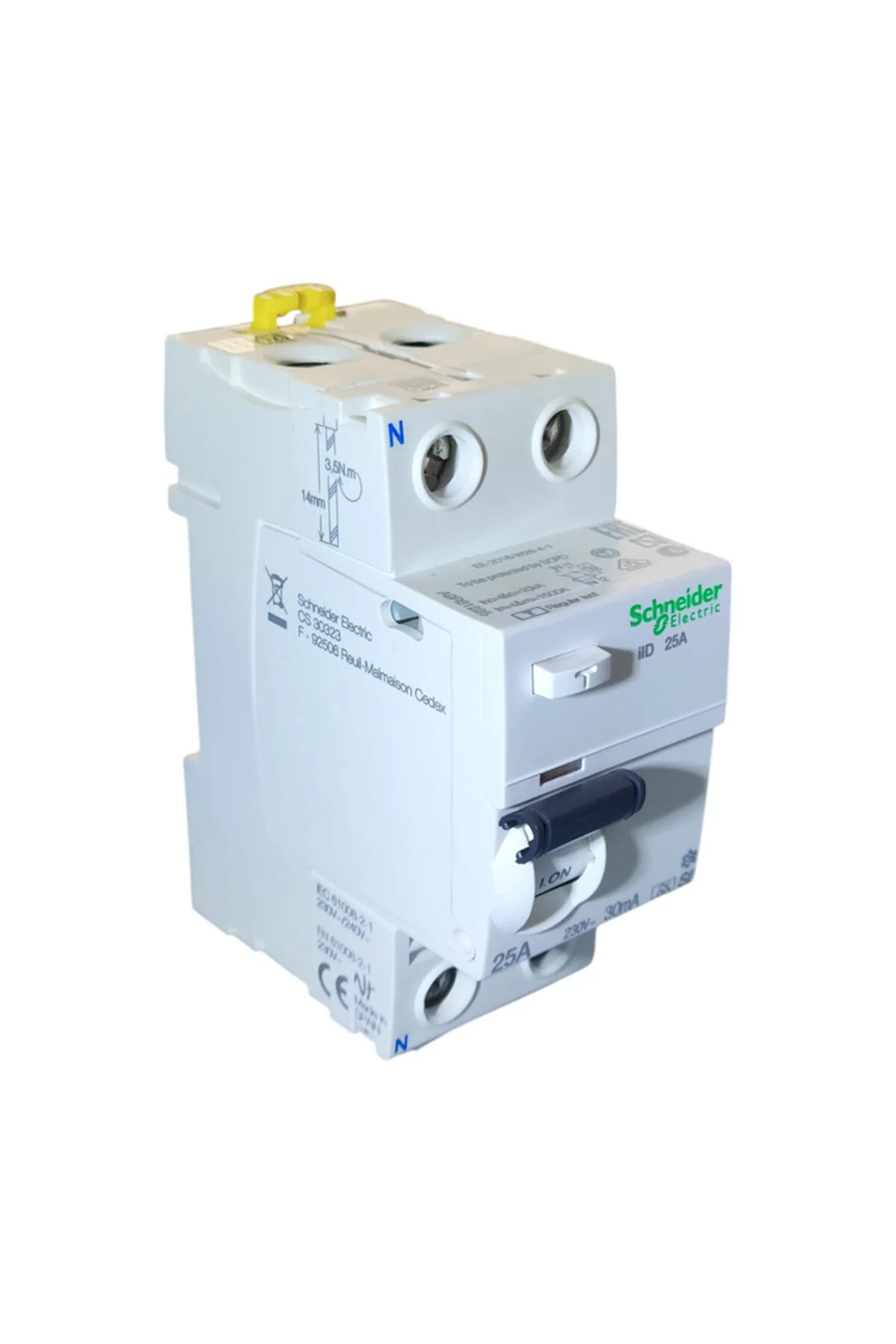 Schneider 25A 30mA Monofaze Kaçak Akım Koruma Rölesi (A9R61225)