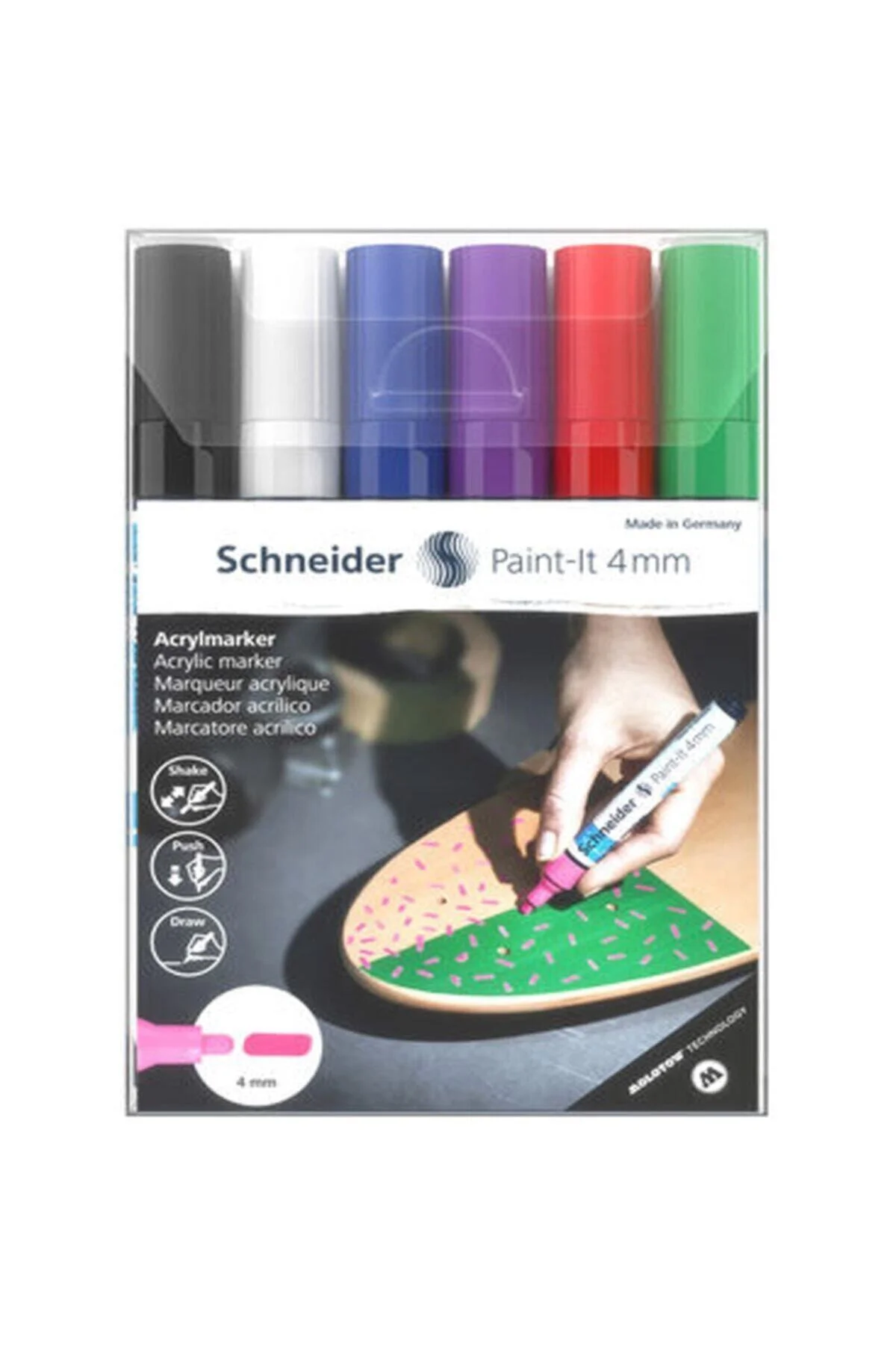 Schneider Paint-it 4mm 6'lı Akrilik Marker Kalem 310 - 120295