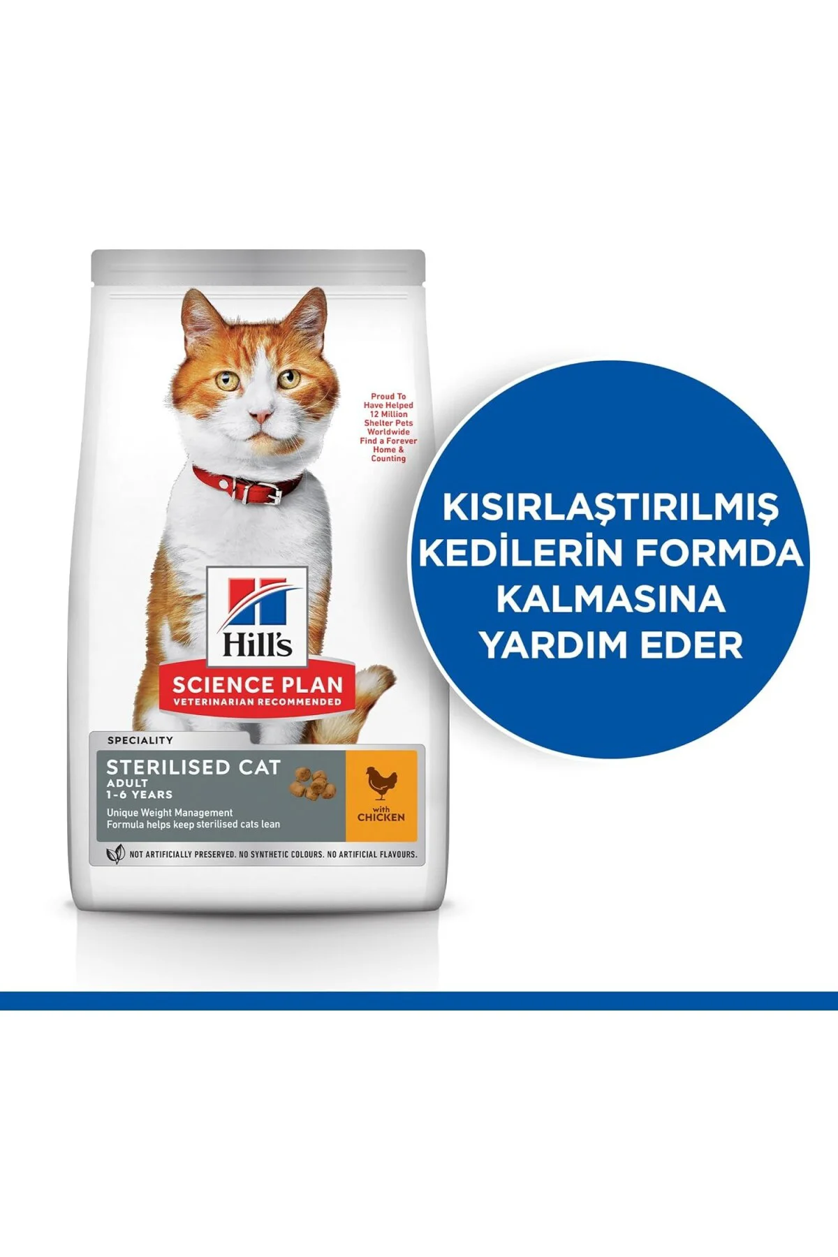 SCIENCE PLAN Kısırlaştırılmış Yetişkin Tavuklu Kedi Maması 8+2 kg