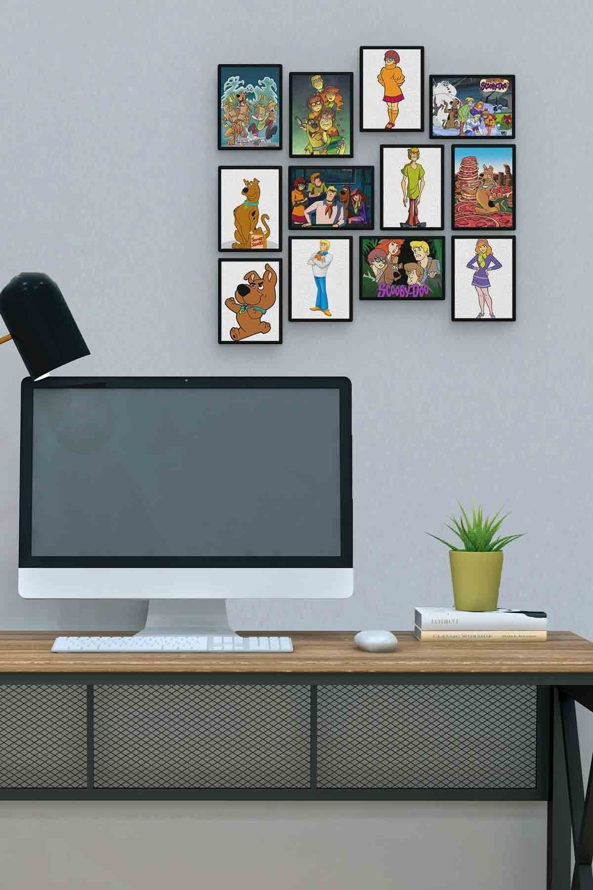 Scooby Doo 12 Parça Mdf (ahşap) Tablo Ofis Boyu 