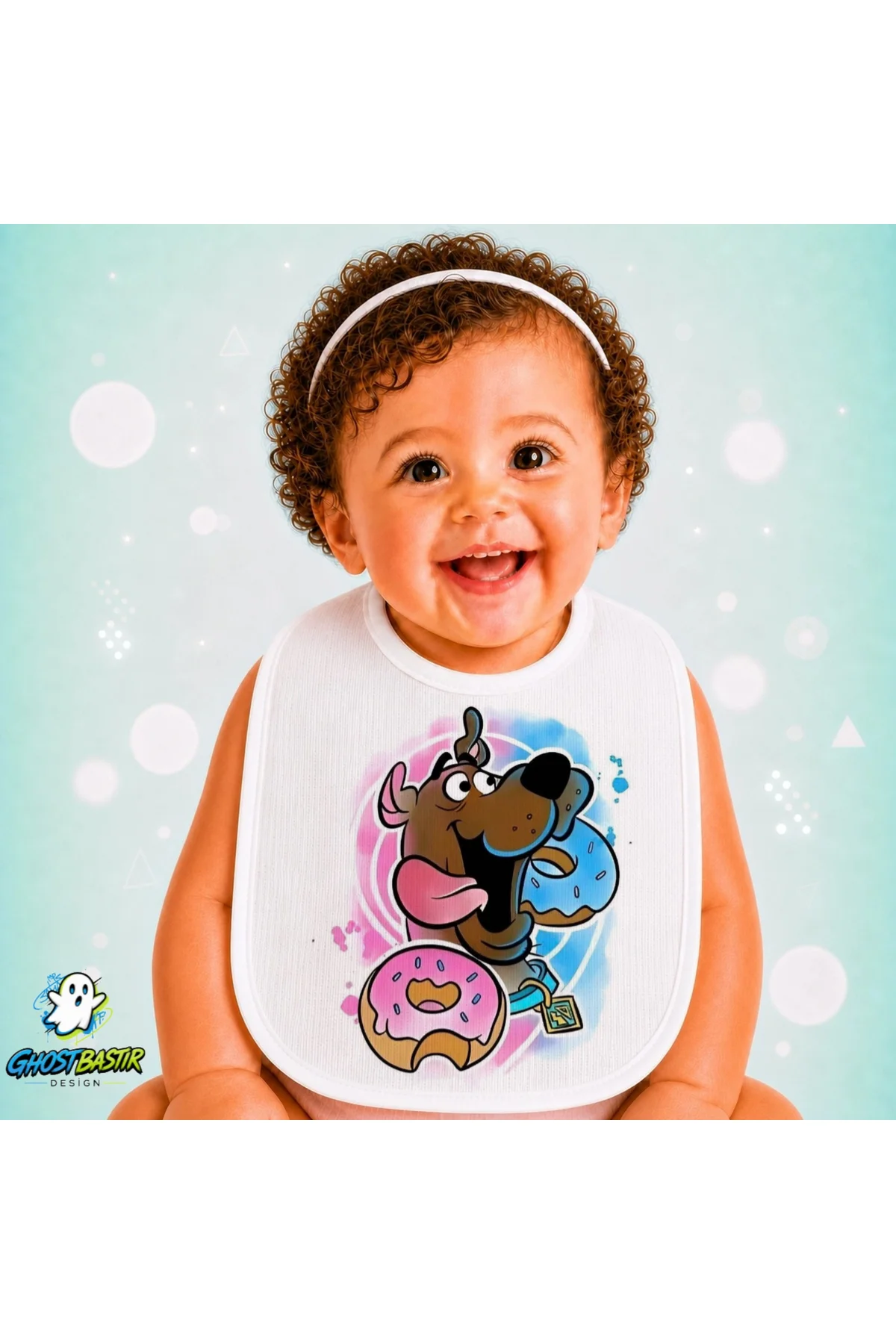 Scooby Doo Keten Bebek Mama Önlüğü – Yumuşak, Emici, Yıkanabilir, Özel Tasarım P170