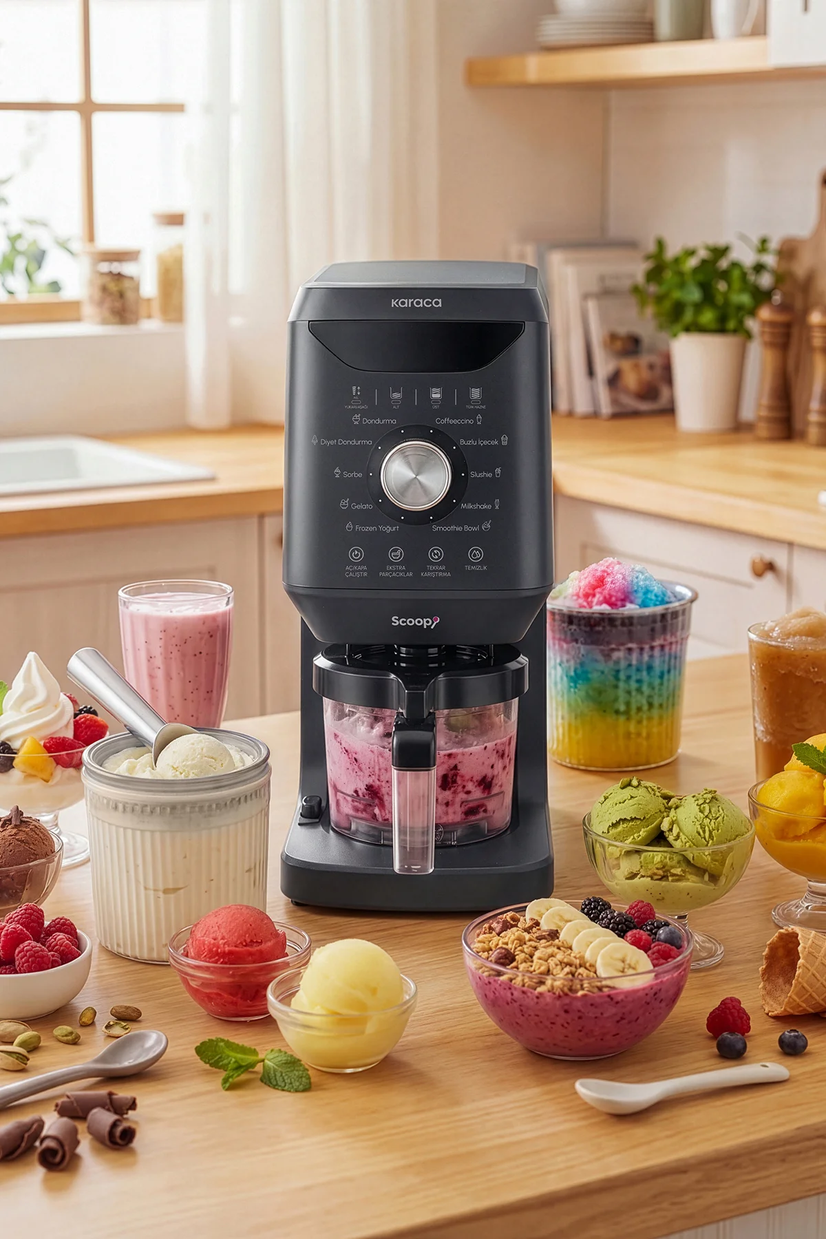 Scoopi 10 in 1 Dondurma Makinesi Matte Black