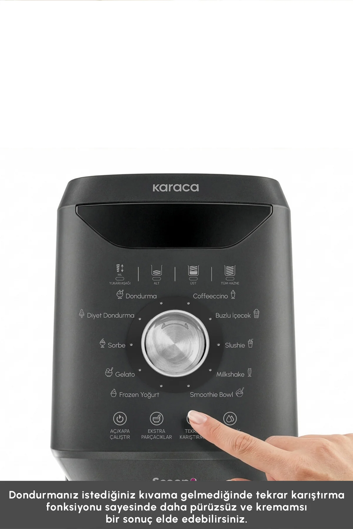 Scoopi 10 in 1 Dondurma Makinesi Matte Black