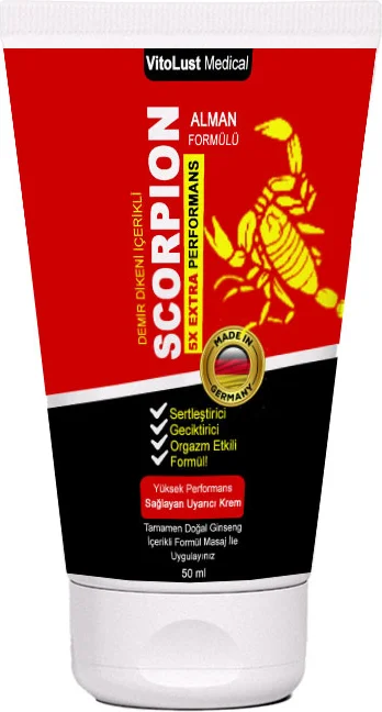 Scorpion Cream Erkeklere Özel Sertleşme Destekli Masaj Kremi 50 ml Fiyatı, Yorumları ve Özellikleri