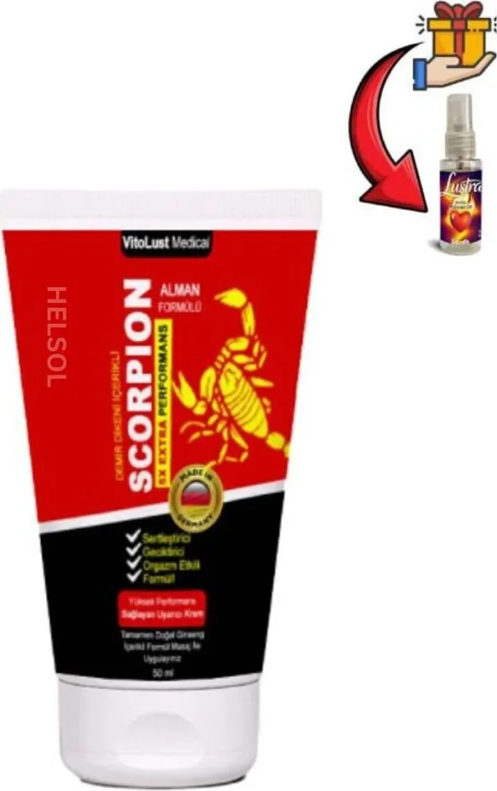 Scorpion Erkek Bakım Kremi 50 ml + Lustra Masaj Yağı | Cilt Nemlendirici Fiyatı, Yorumları ve Özellikleri