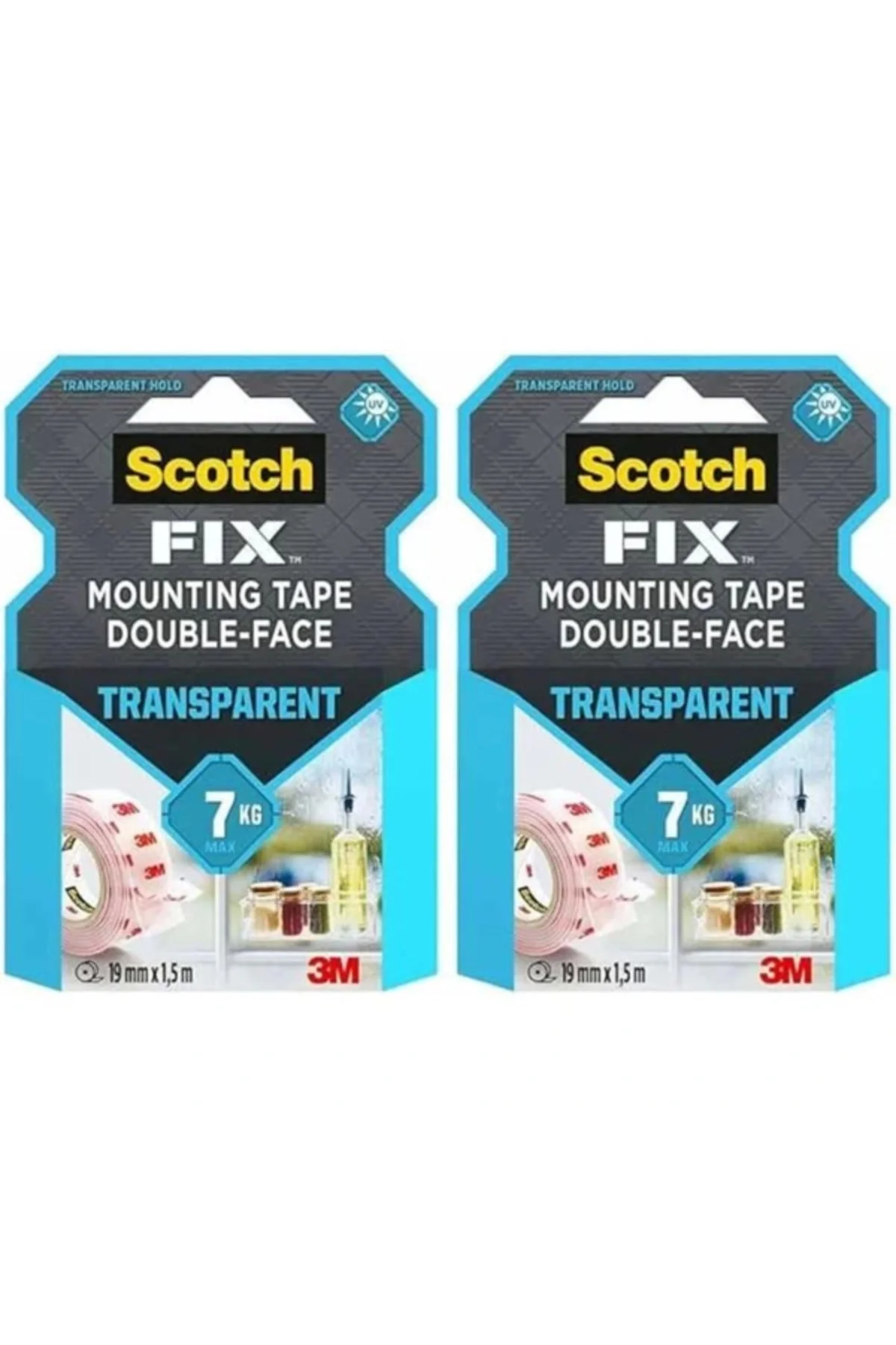 Scotch Şeffaf Montaj Bandı 19Mm X 1,5M, 2X