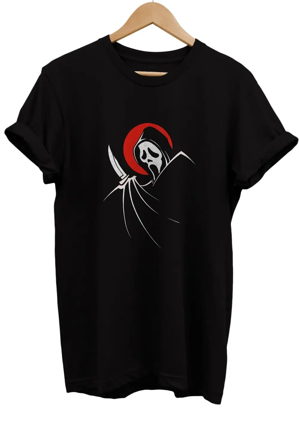 Scream Baskılı %100 Pamuk Oversize T-shirt