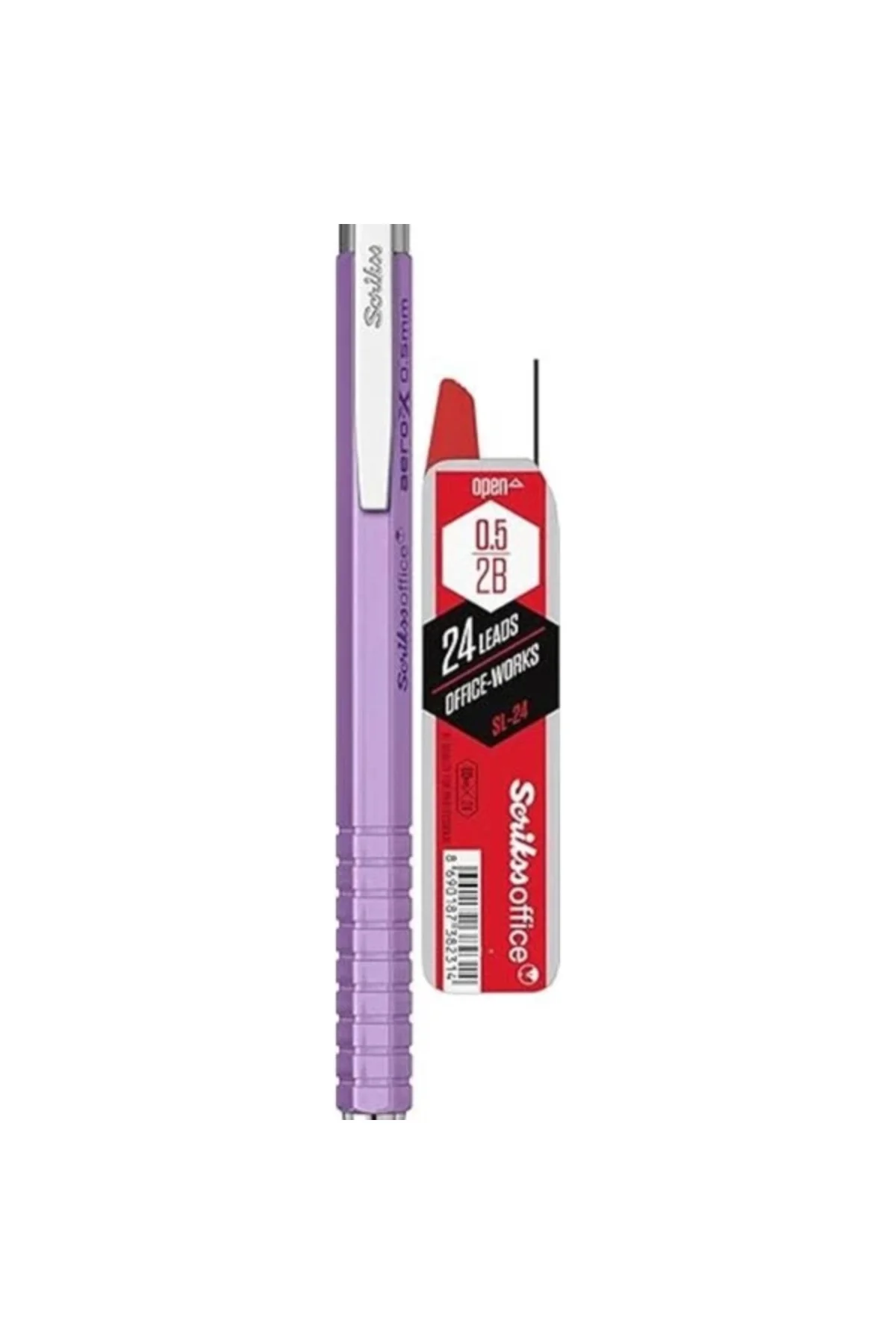 Scrikss Office Aero X Versatil 0.5 Mm Mor & Sl 24 Min 2B 2'Li Blister