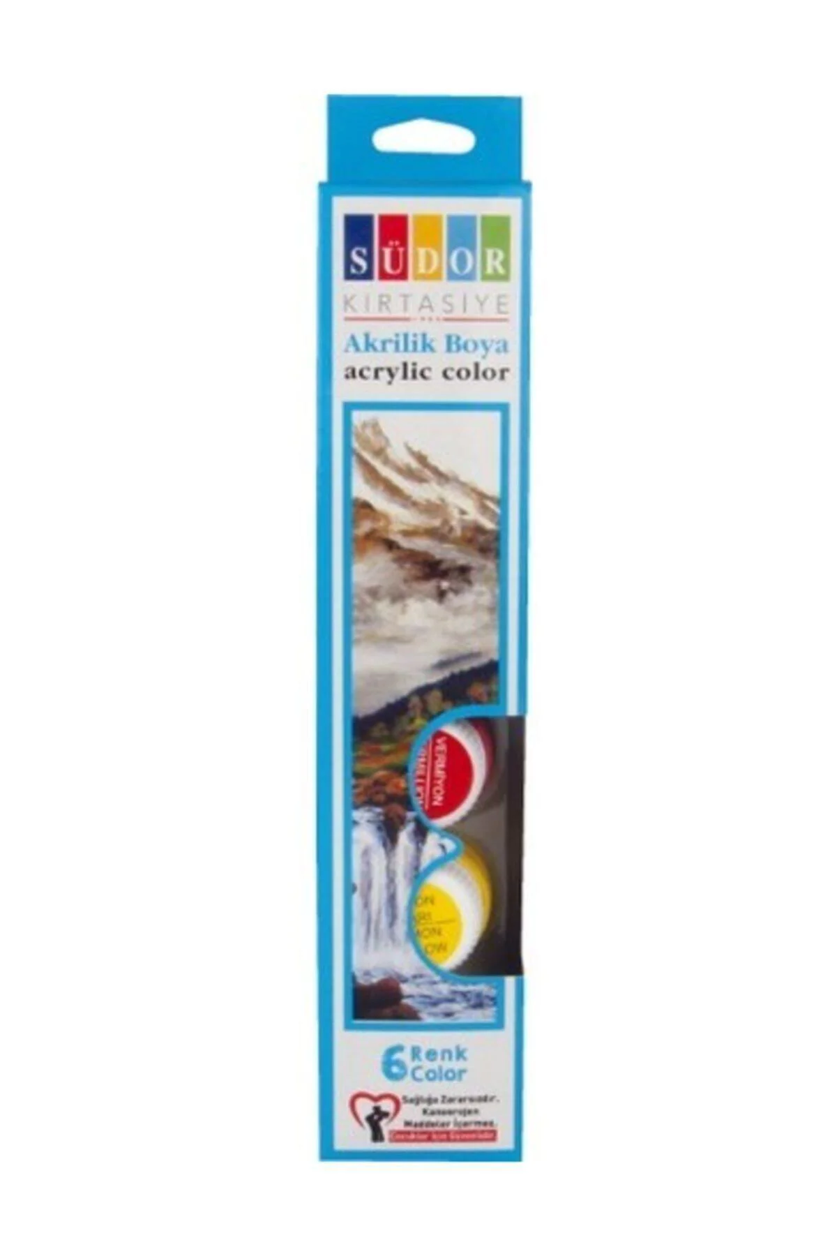Sd-121 Akrilik Boya 6 Renk Takim 15 ml. (Pvc Sise)