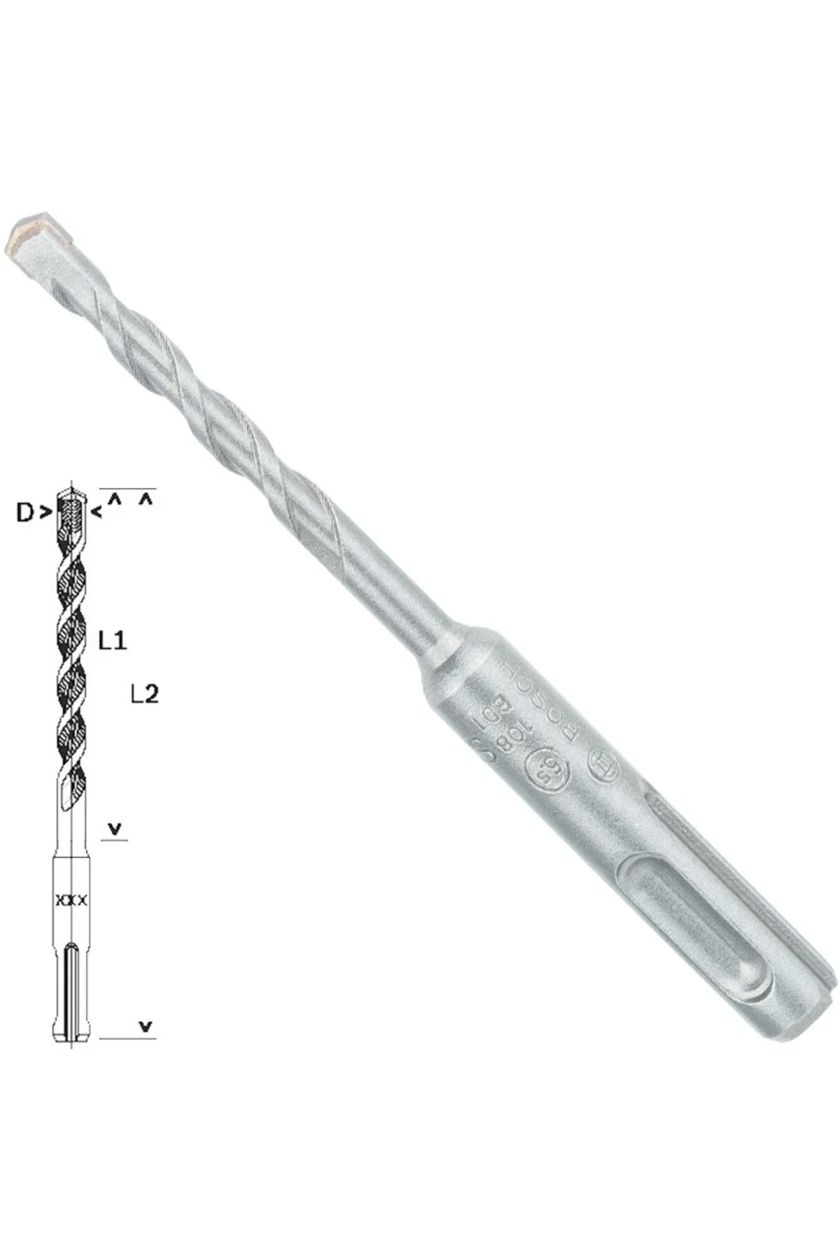 SDS-Plus-1 Matkap Uç 5.5x50x110mm Taş Beton