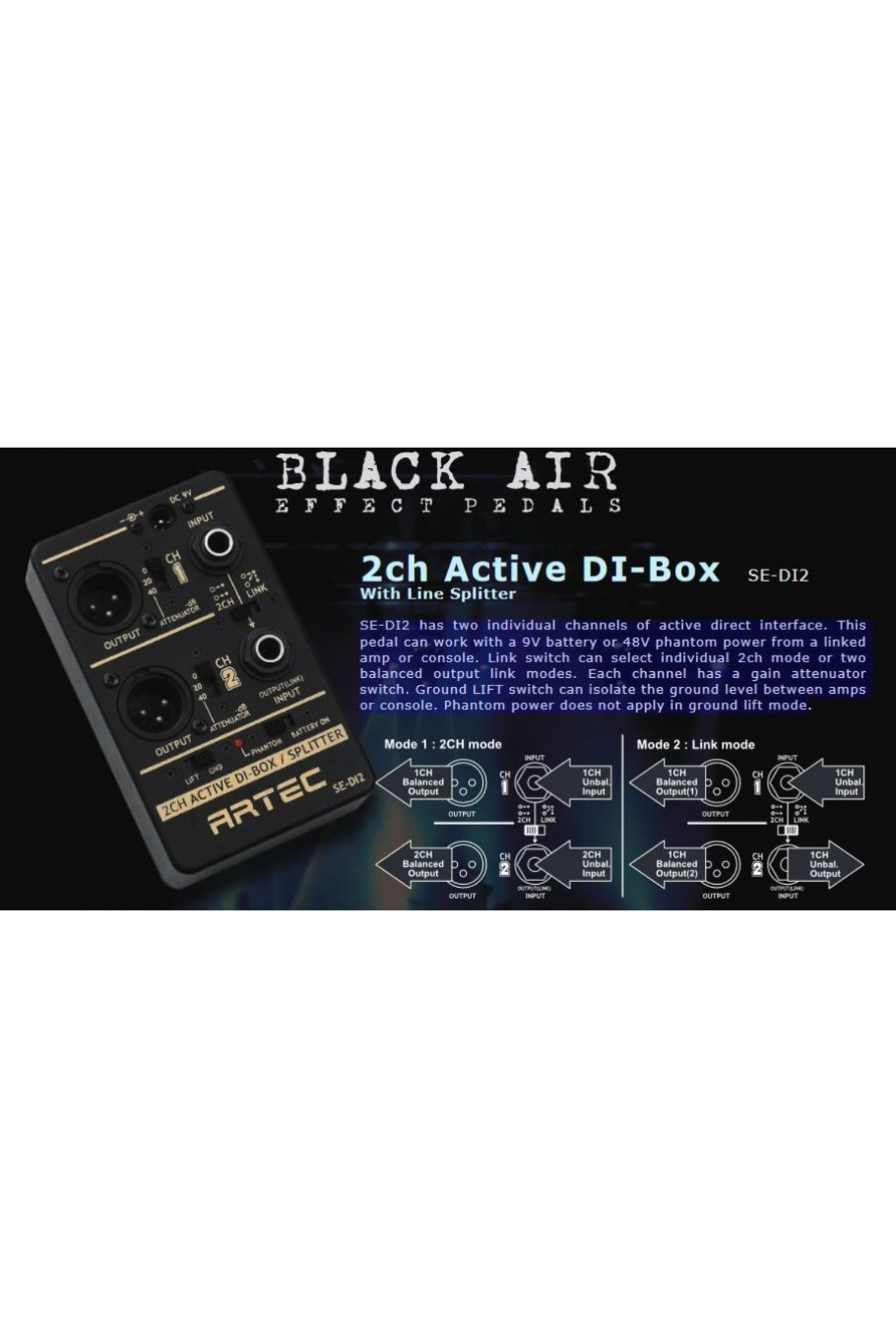 Artec Se-Di2 Active Direct Box - 2 Kanal Di-Box