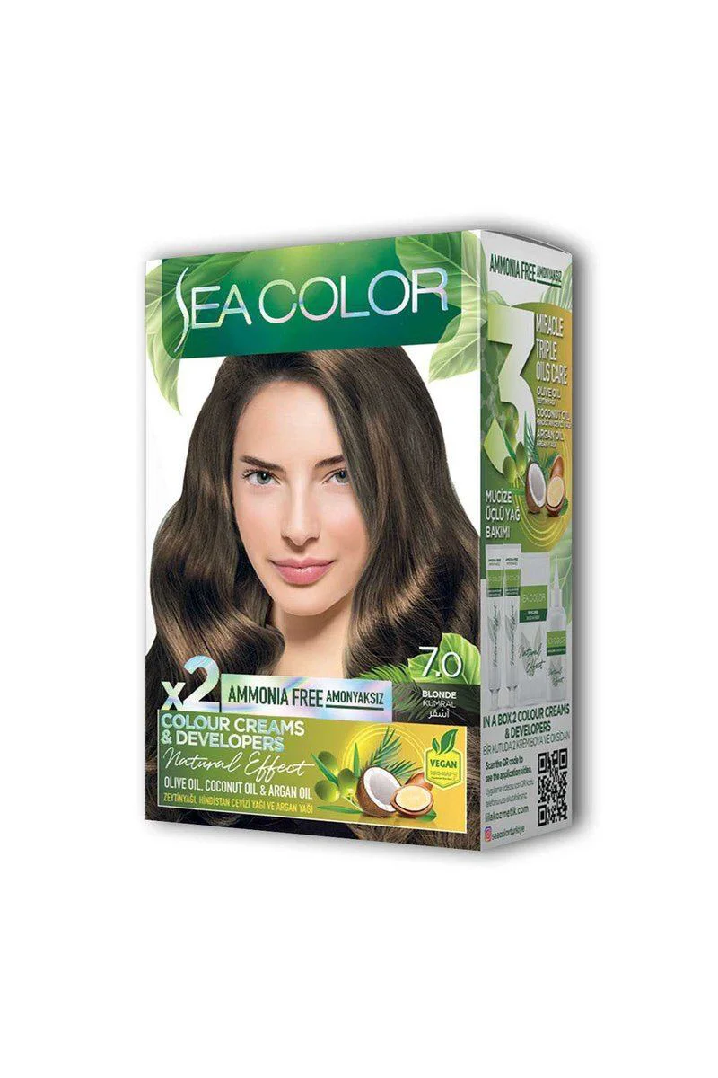 Sea Color 2X2 Tüp Krem Saç Boyası Seti Kumral No:7.0 – Kalıcı, Parlak ve Işıltılı Saç Boyası Fiyatı, Yorumları ve Özellikleri