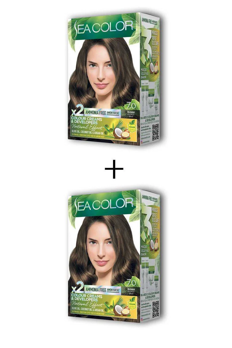 Sea Color 2X2 Tüp Krem Saç Boyası Seti Kumral No:7.0 – Kalıcı, Parlak ve Işıltılı Saç Boyası Fiyatı, Yorumları ve Özellikleri