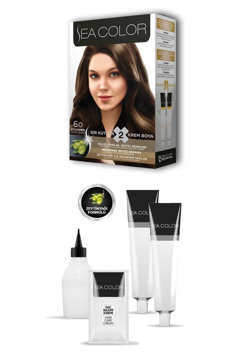 Sea Color Koyu Kumral 6.0 Saç Boyası Seti - Kalıcı Krem Saç Boyası Fiyatı, Yorumları ve Özellikleri