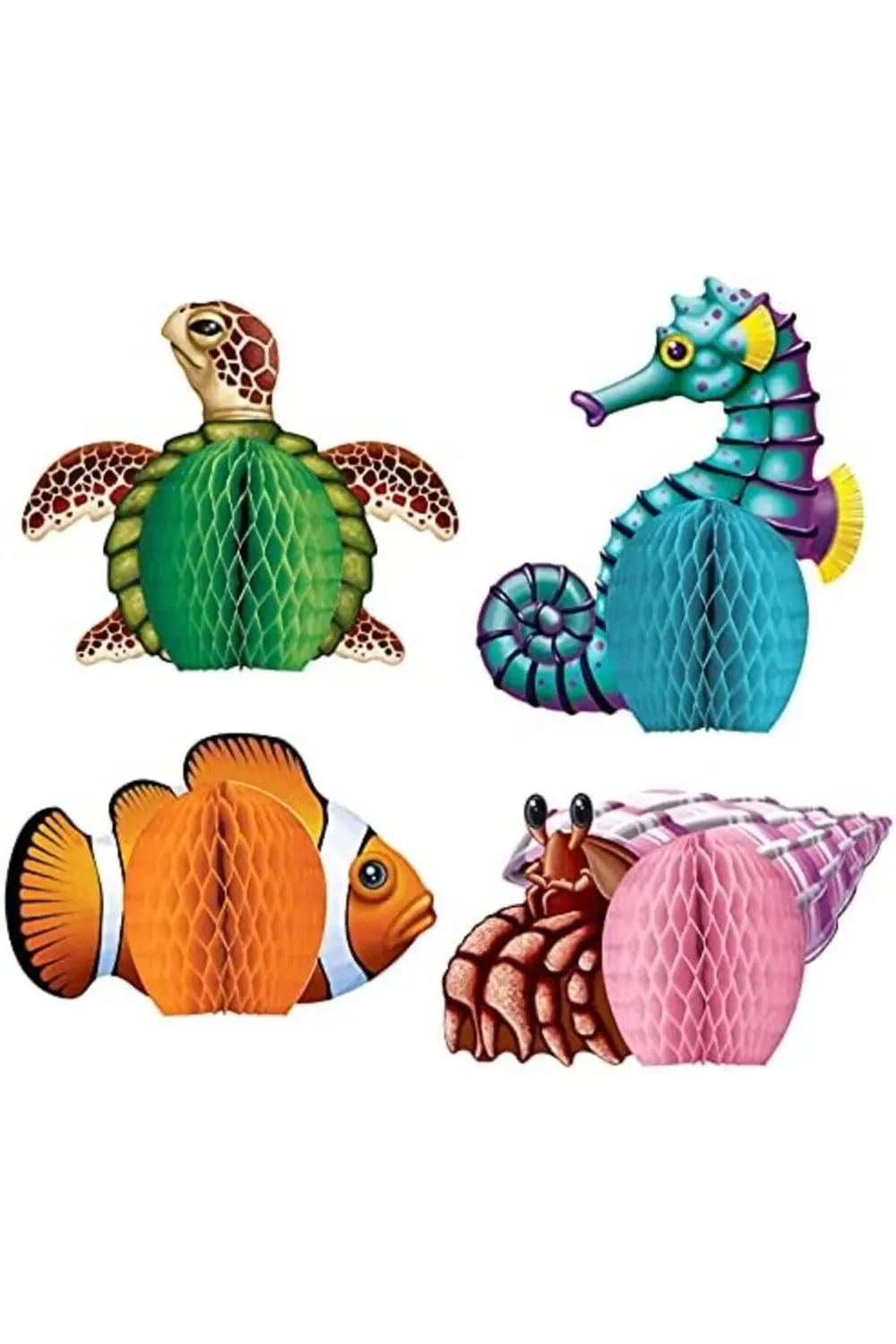 Sea Creatures Petek Parti Süslemeleri - 3'lü Paket 395519