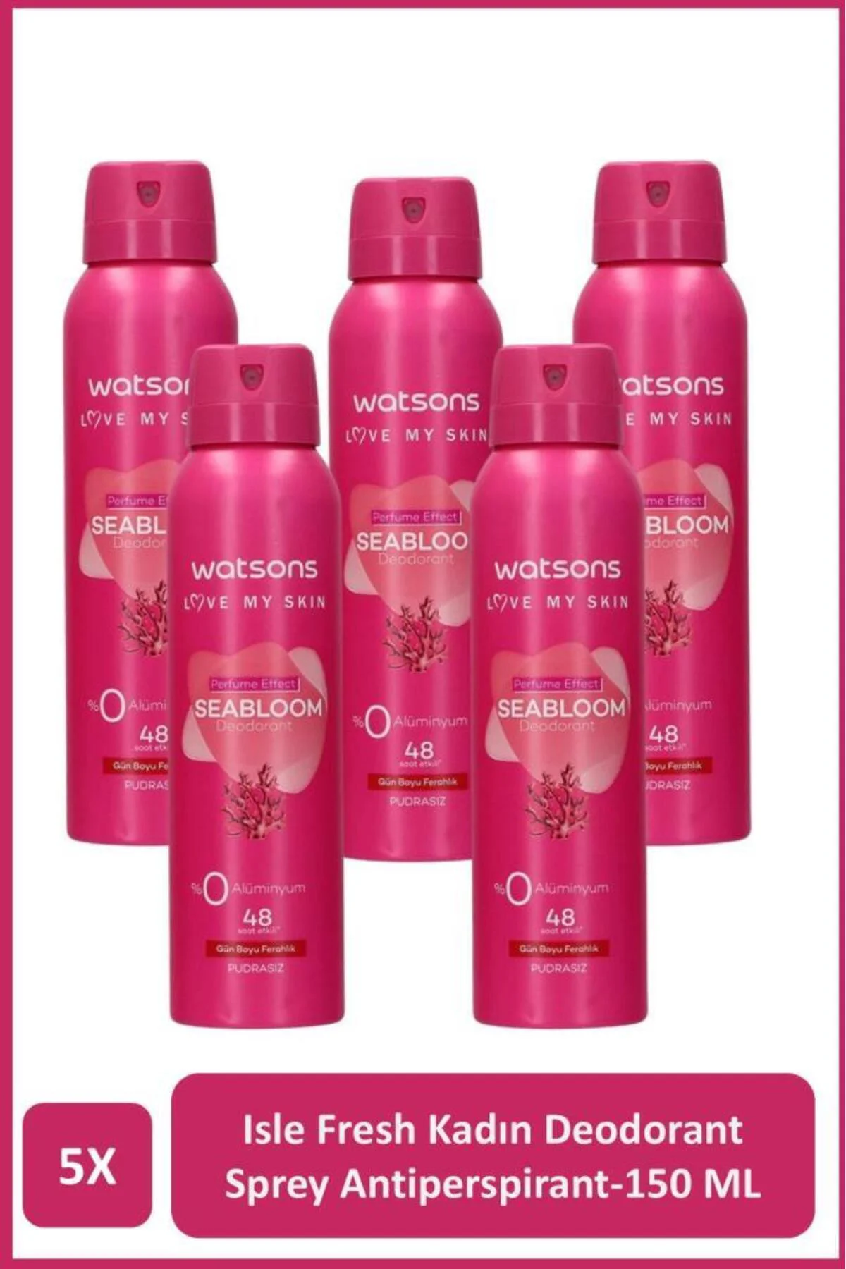 Seabloom Deodorant Sprey Kadın Pudrasız 5x150ml