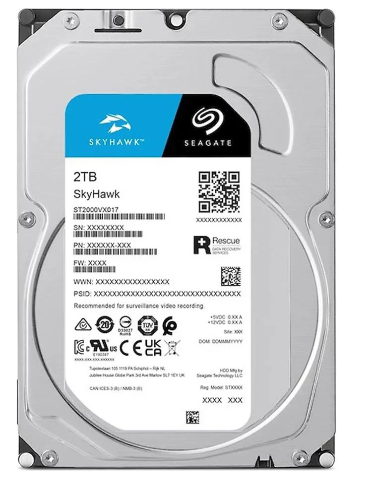 Seagate 2TB ST2000VX017 5900Rpm 256MB Harddisk 7-24 Güvenlik Disk